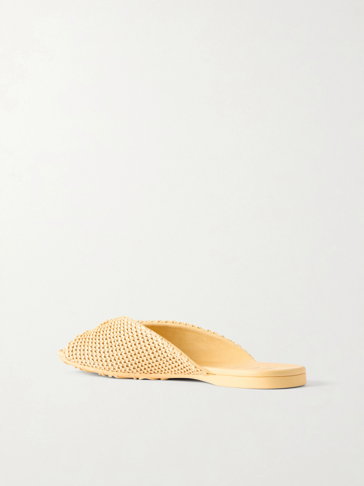 Loewe Raffia-effect Flat Sandals In Neutral