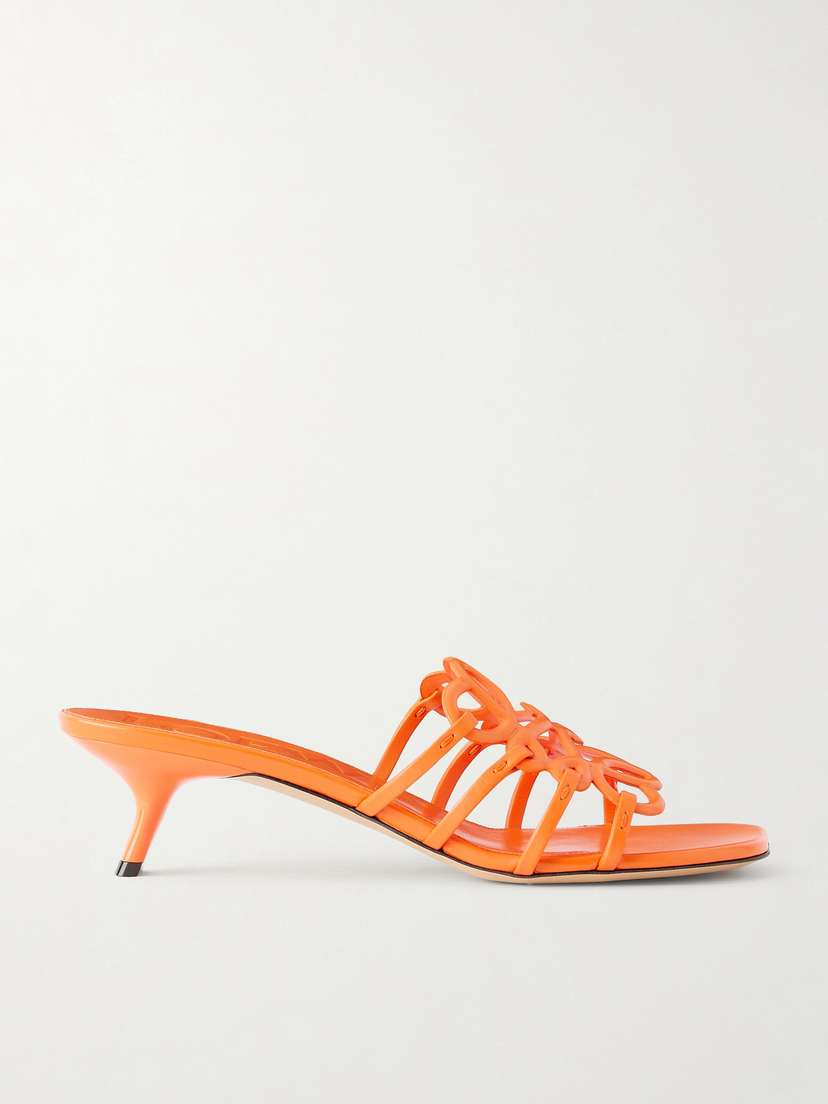 Loewe + Paula's Ibiza 45 Petal Anagram Leather Sandals