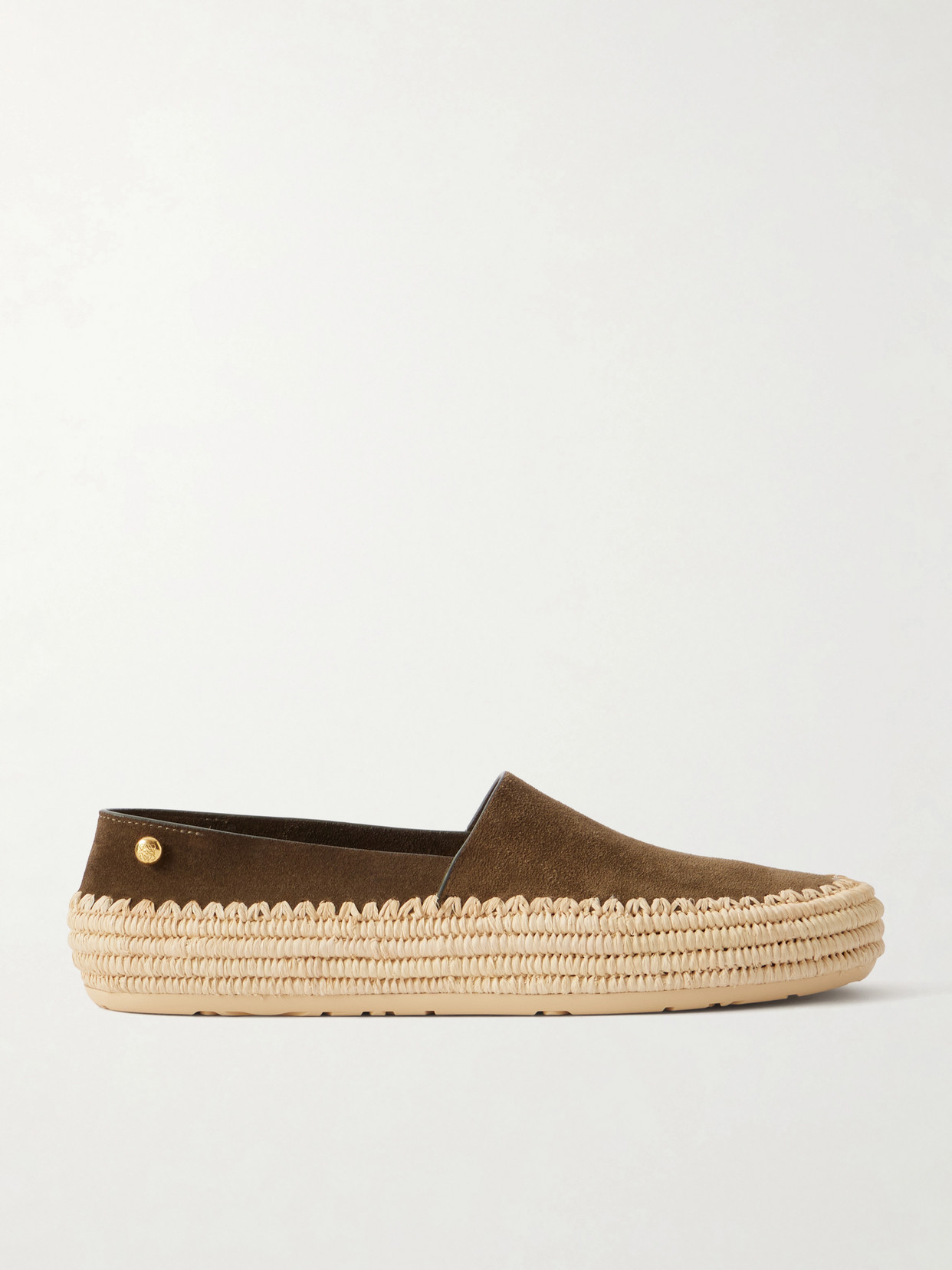 Loewe + Paula's Ibiza Rio Suede And Raffia Espadrilles