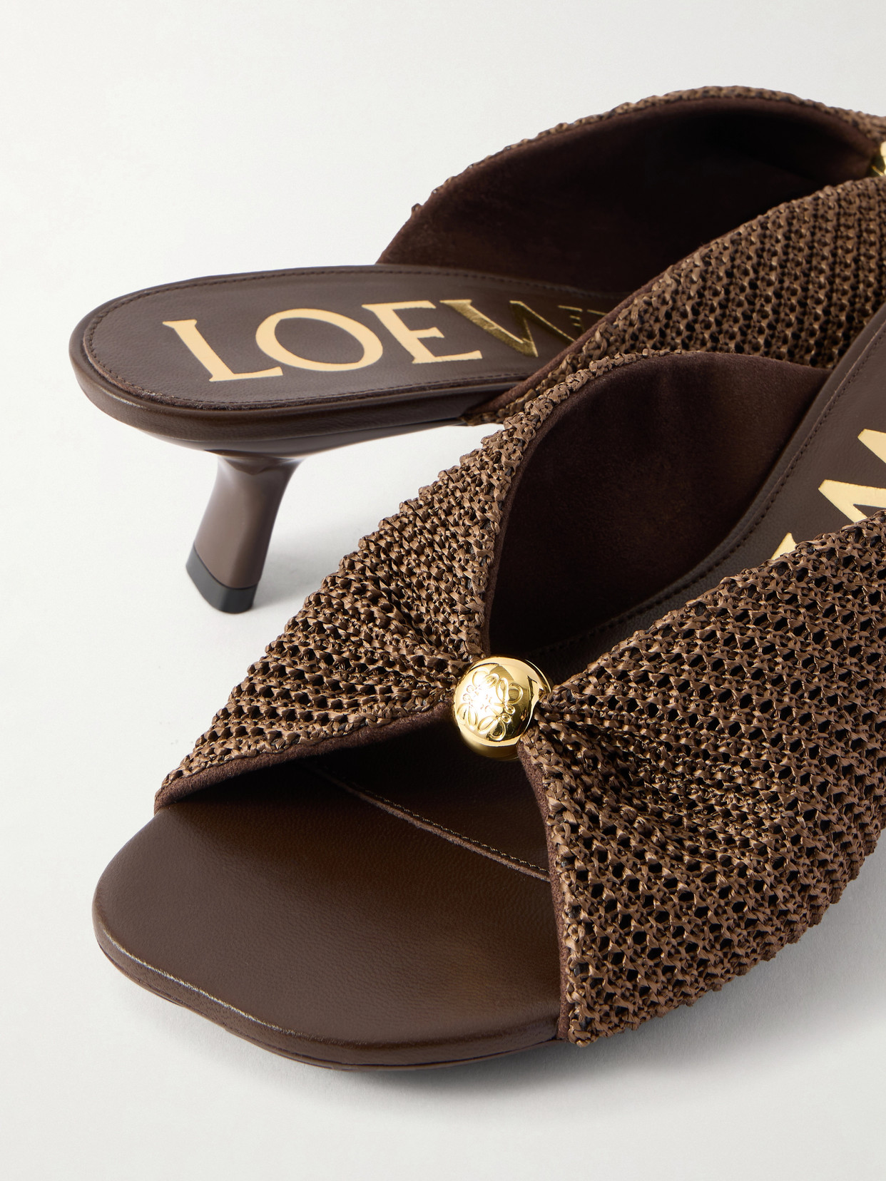 + Paula'S Ibiza Pebble Raffia-Effect Mules