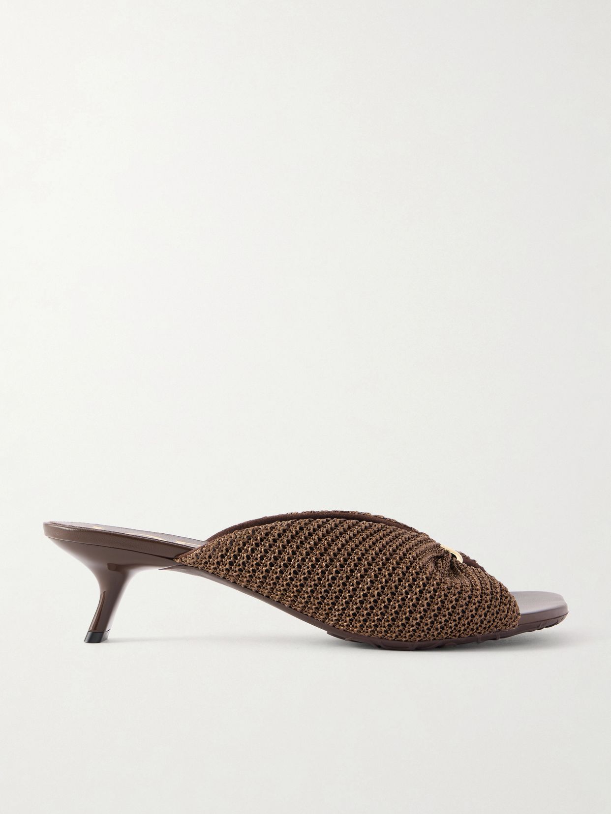 Paula's Ibiza Pebble raffia-effect mules