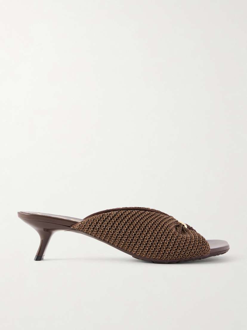 Loewe + Paula's Ibiza Pebble Raffia-effect Mules