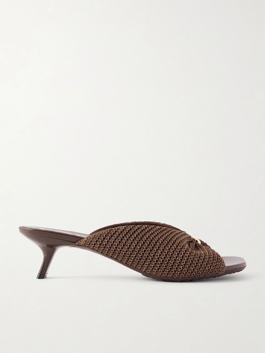 + Paula's Ibiza Pebble raffia-effect mules