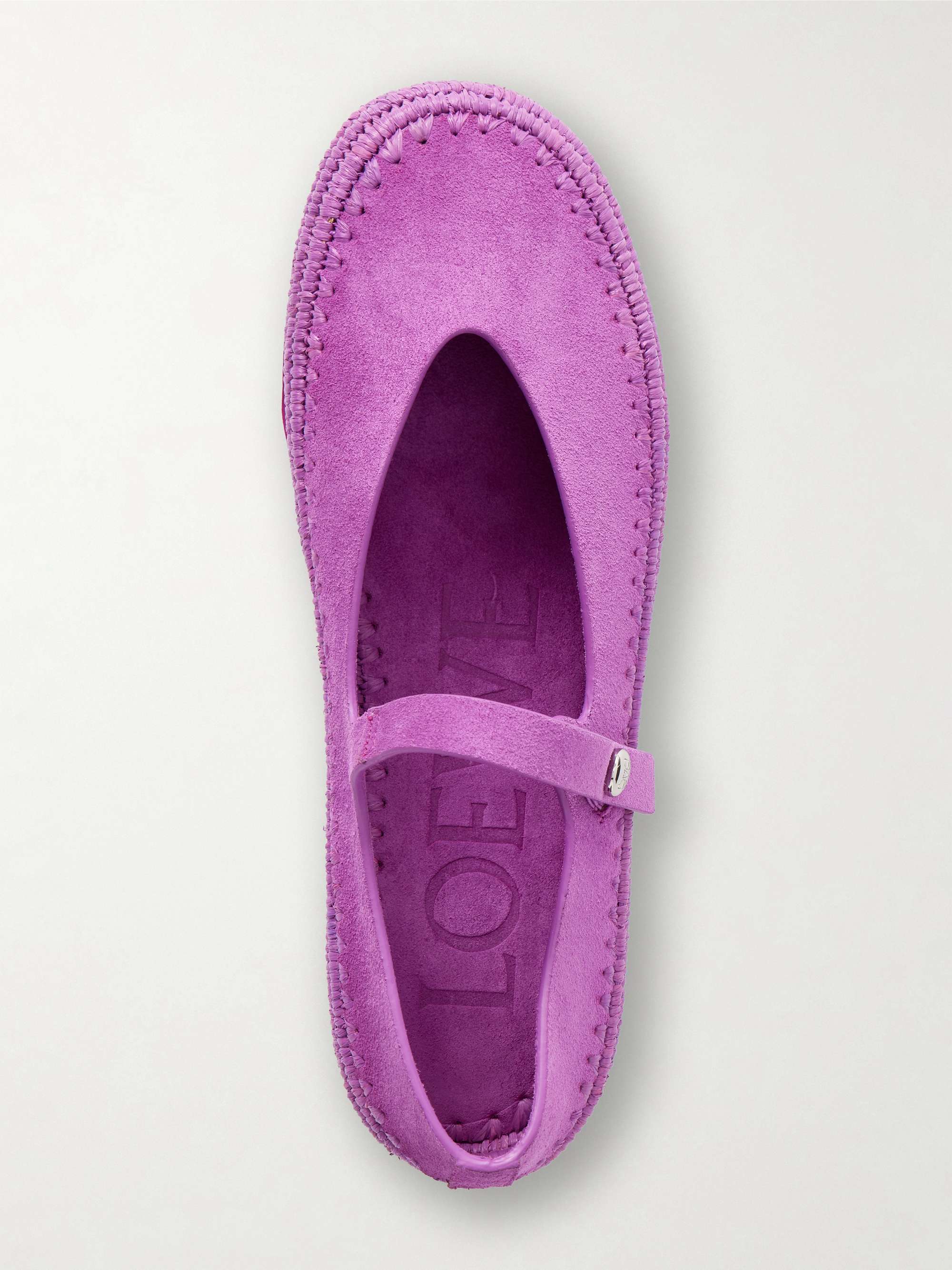 LOEWE + Paula's Ibiza Rio suede Mary Jane espadrilles | NET-A-PORTER
