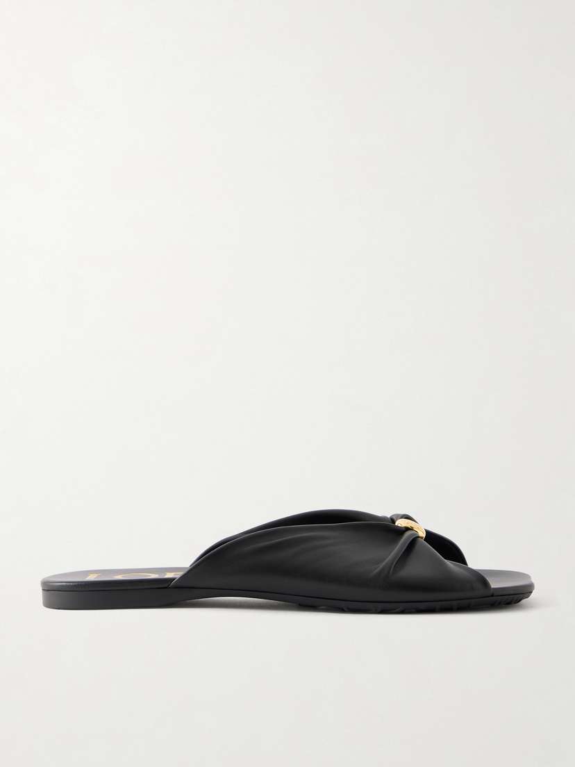 Loewe + Paula's Ibiza Pebble Leather Slides