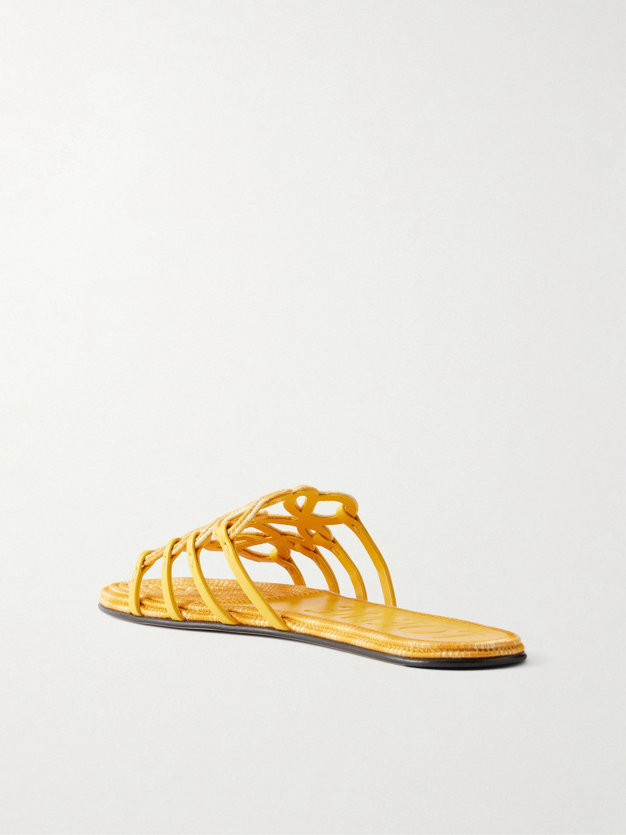 + Paula'S Ibiza Leather-Trimmed Embroidered Canvas Slides