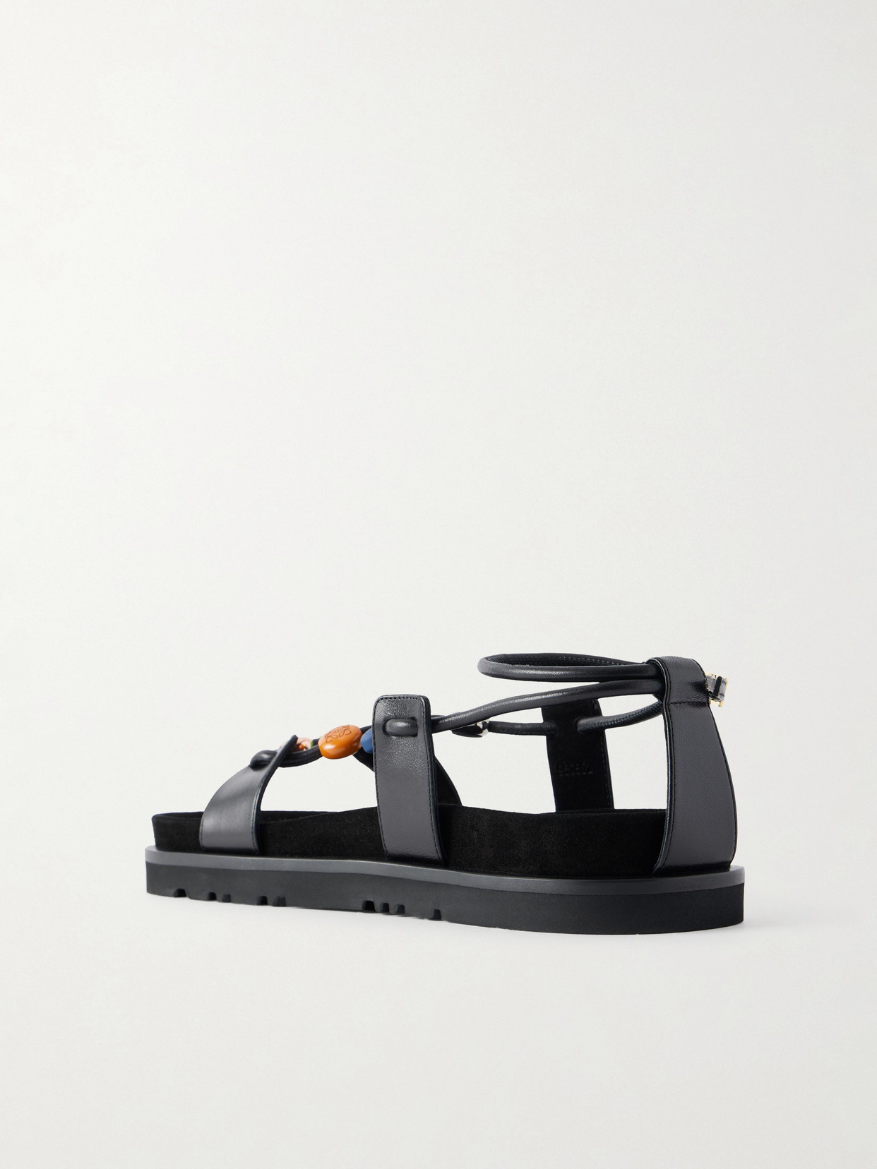 Loewe Beaded Sandals In Black