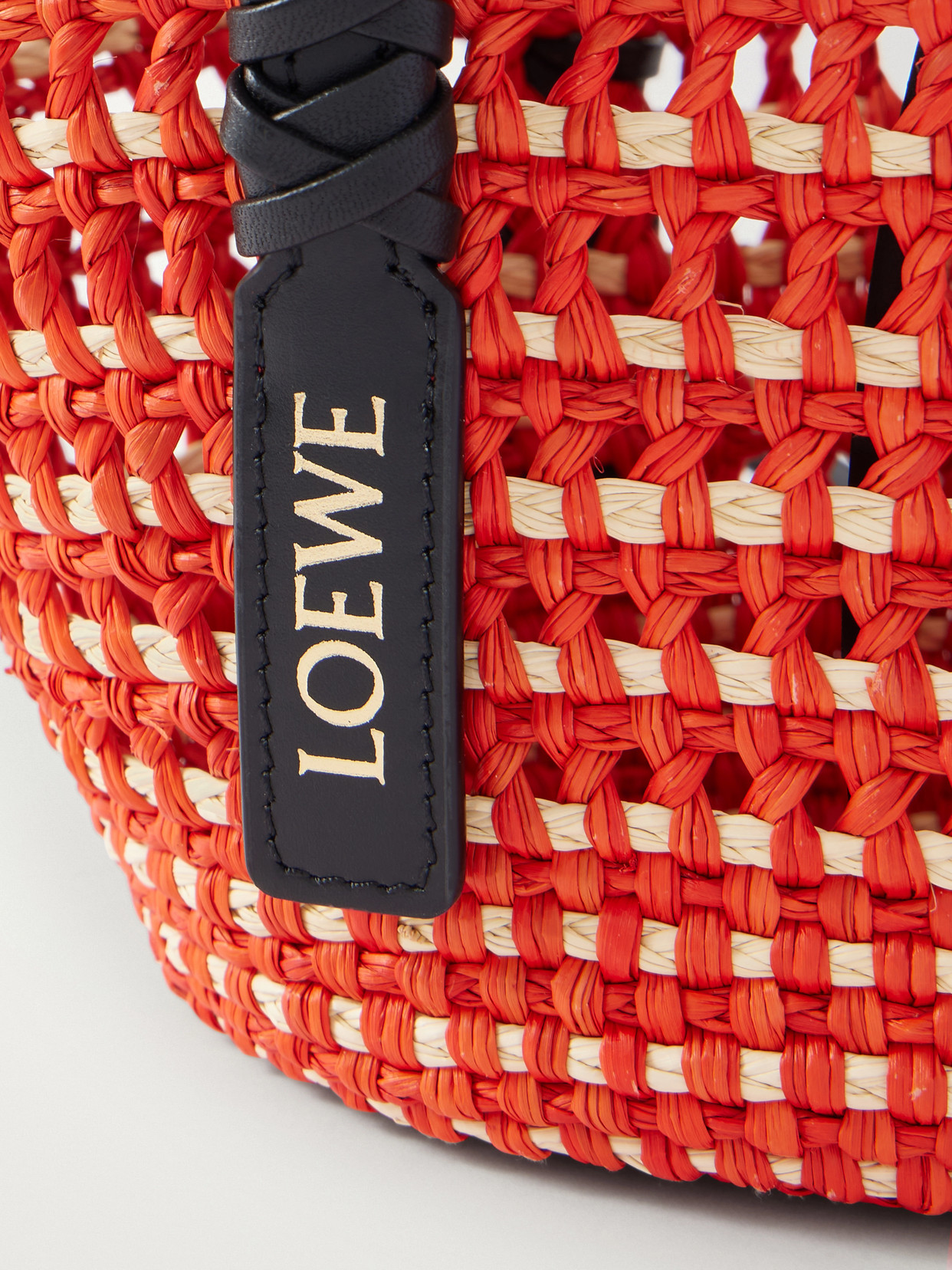 + Paula'S Ibiza Braid Basket Small Leather-Trimmed Raffia Shoulder Bag