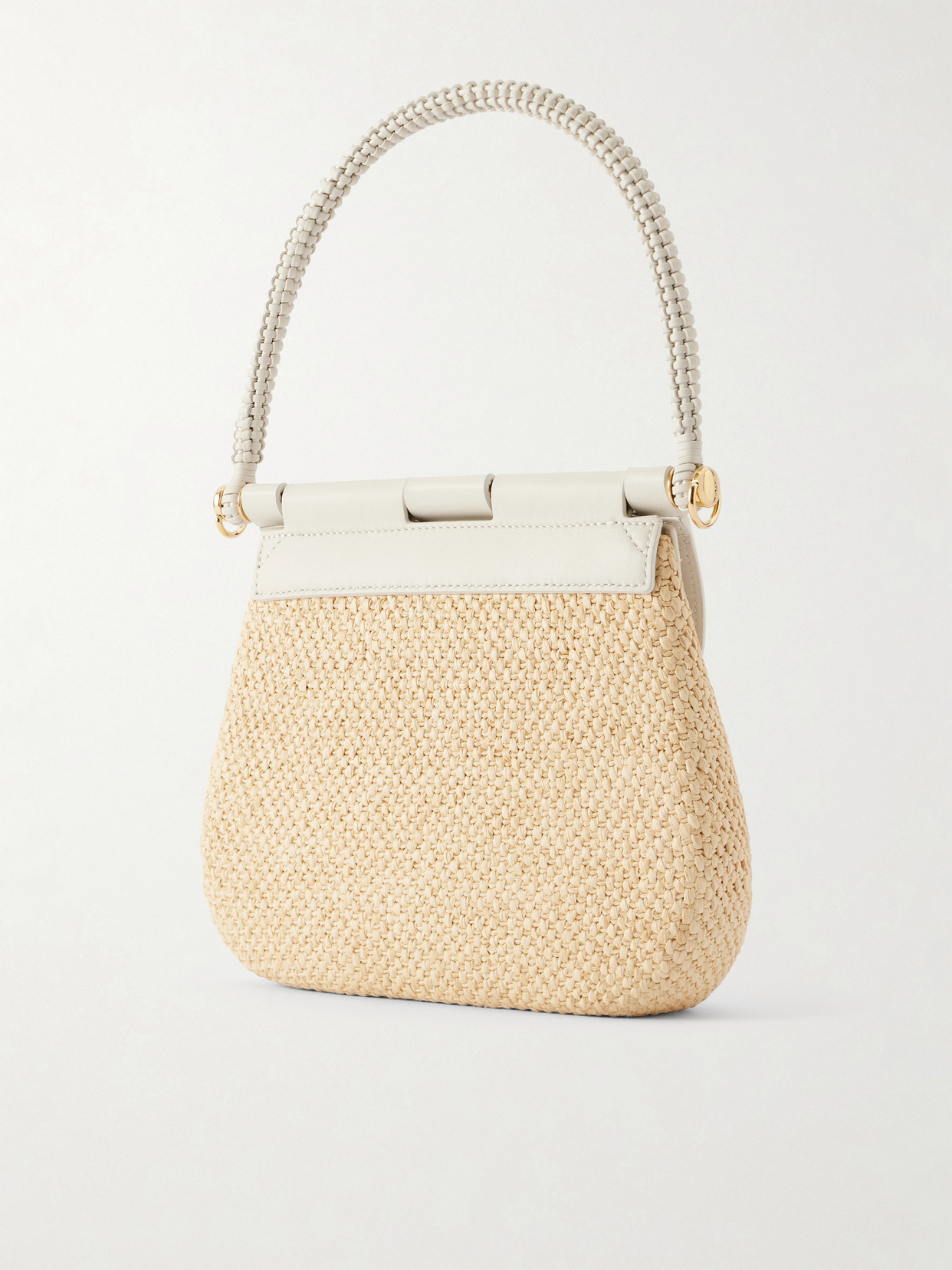 + Paula Ibiza Pescador Leather-Trimmed Raffia Shoulder Bag