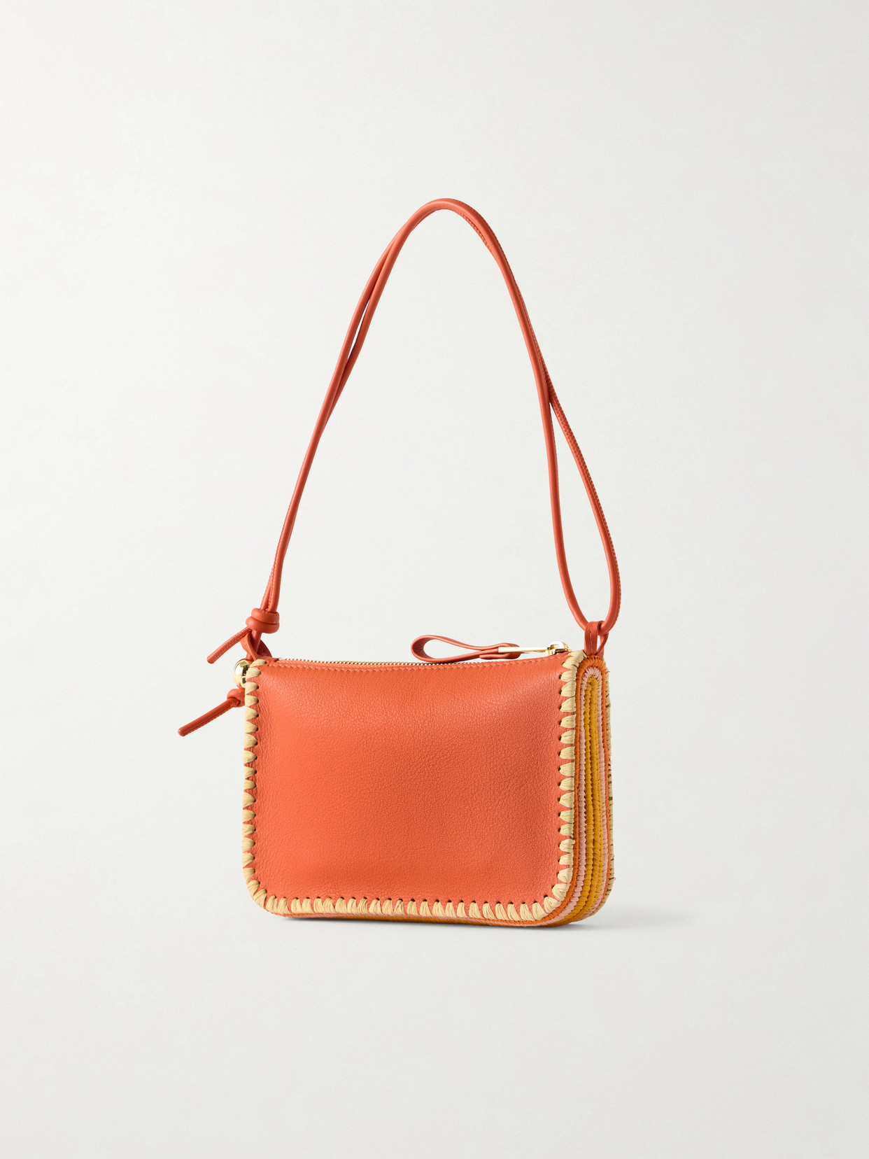 + Paula'S Ibiza Rio Raffia-Trimmed Shoulder Bag