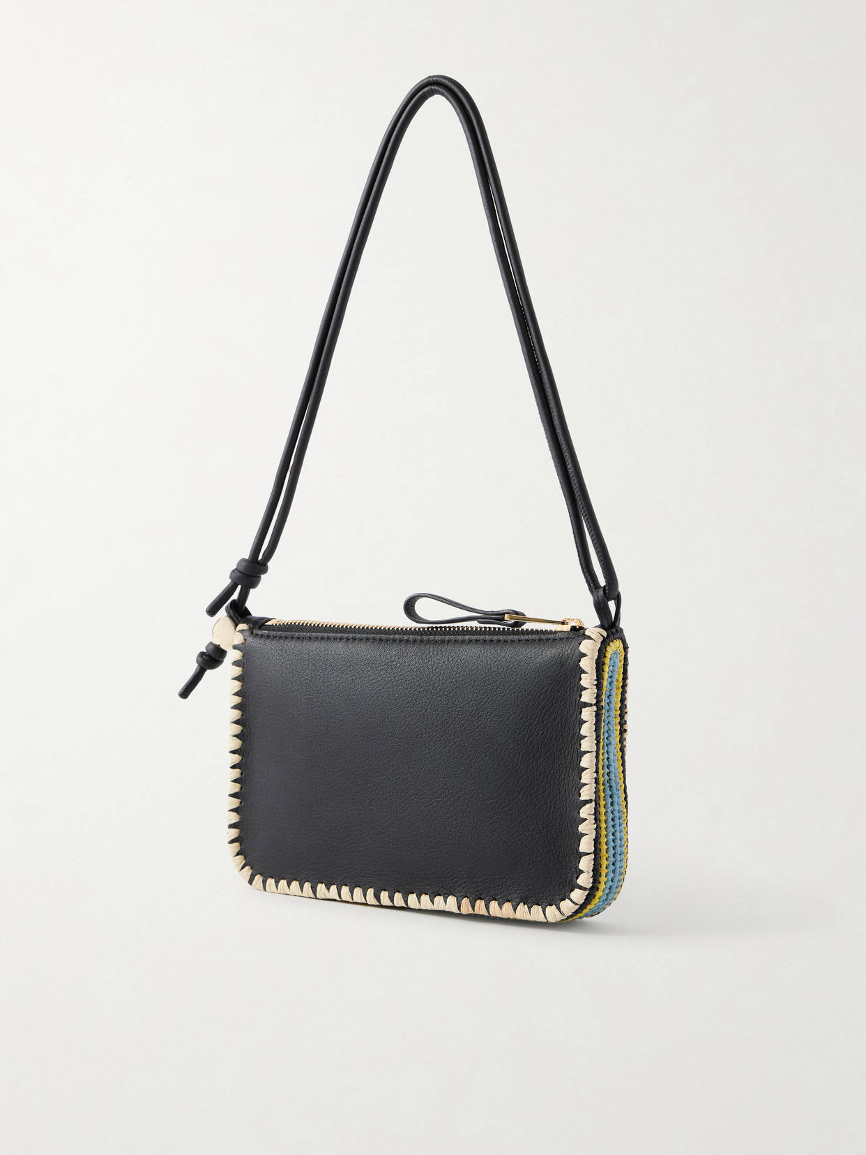 + Paula'S Ibiza Rio Raffia-Trimmed Shoulder Bag