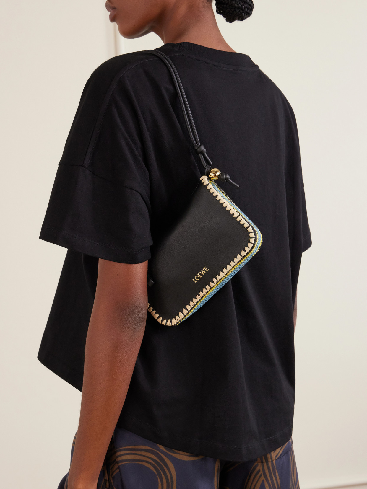 + Paula'S Ibiza Rio Raffia-Trimmed Shoulder Bag