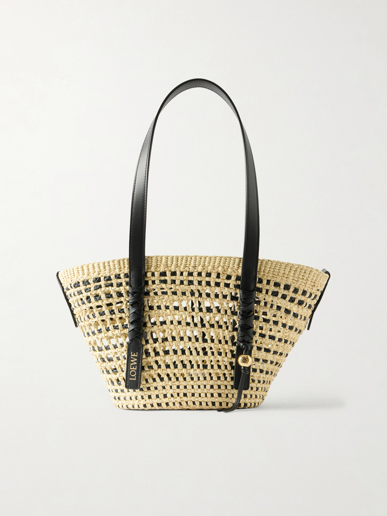 LOEWE - + Paula's Ibiza Braid Basket Small Leather-trimmed Raffia Shoulder Bag - Neutrals