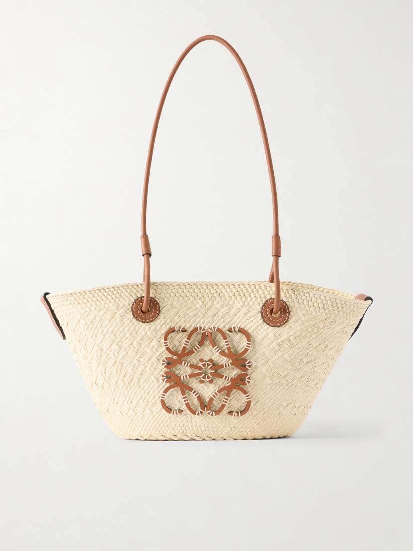 Loewe + Paula's Ibiza Anagram Basket Leather-trimmed Raffia Shoulder Bag | Thumbnail 7 Loewe + Paula's Ibiza Anagram Basket Leather-trimmed Raffia Shoulder Bag | Thumbnail 7