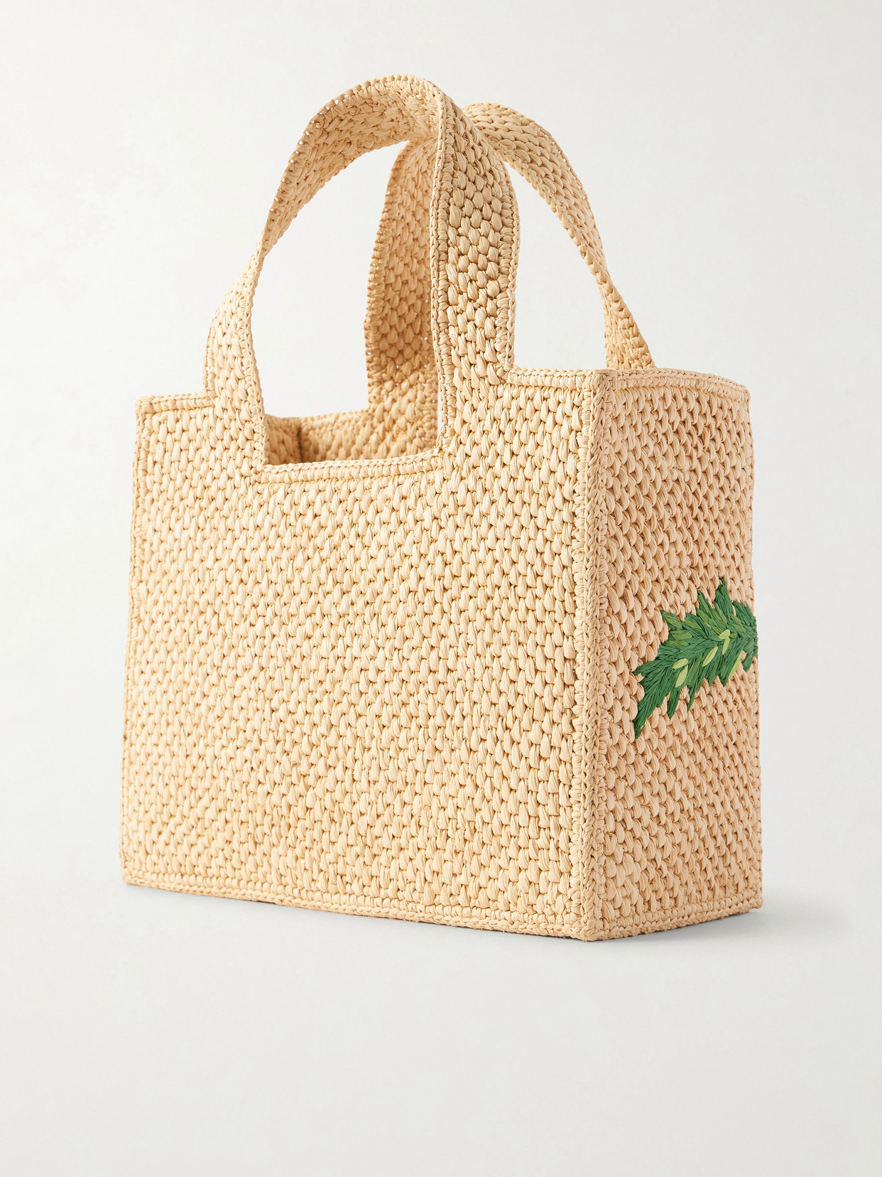 + Paula'S Ibiza Small Embroidered Raffia Tote