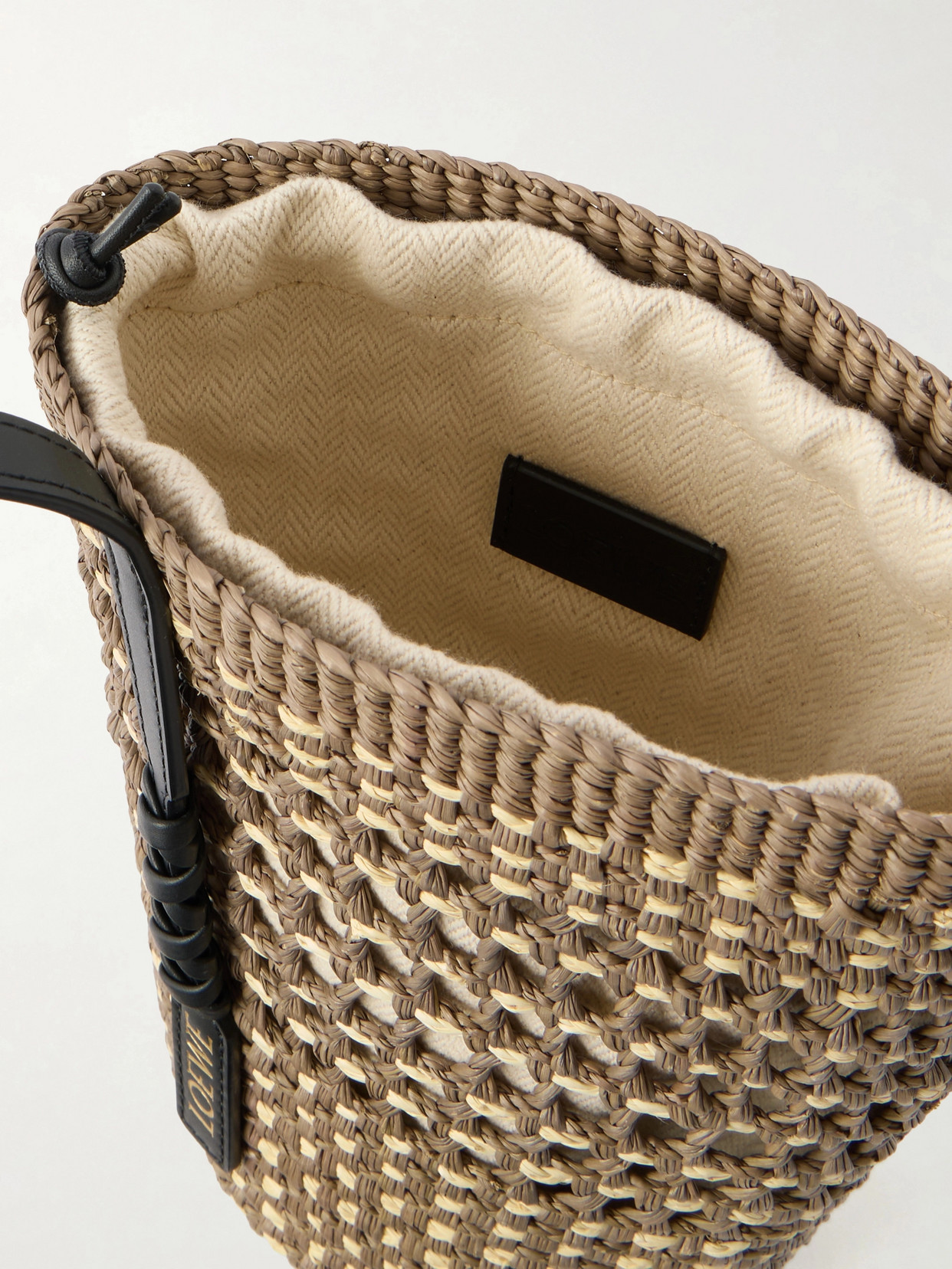 + Paula'S Ibiza Braid Leather-Trimmed Raffia Shoulder Bag