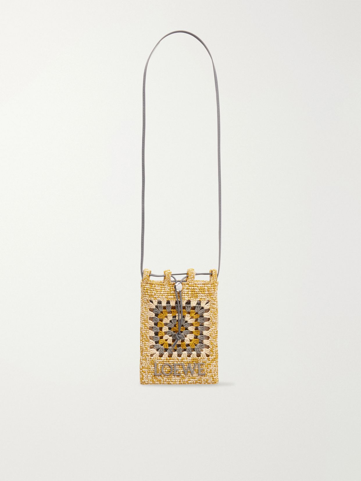 plus paula s ibiza leather trimmed crocheted raffia bucket bag