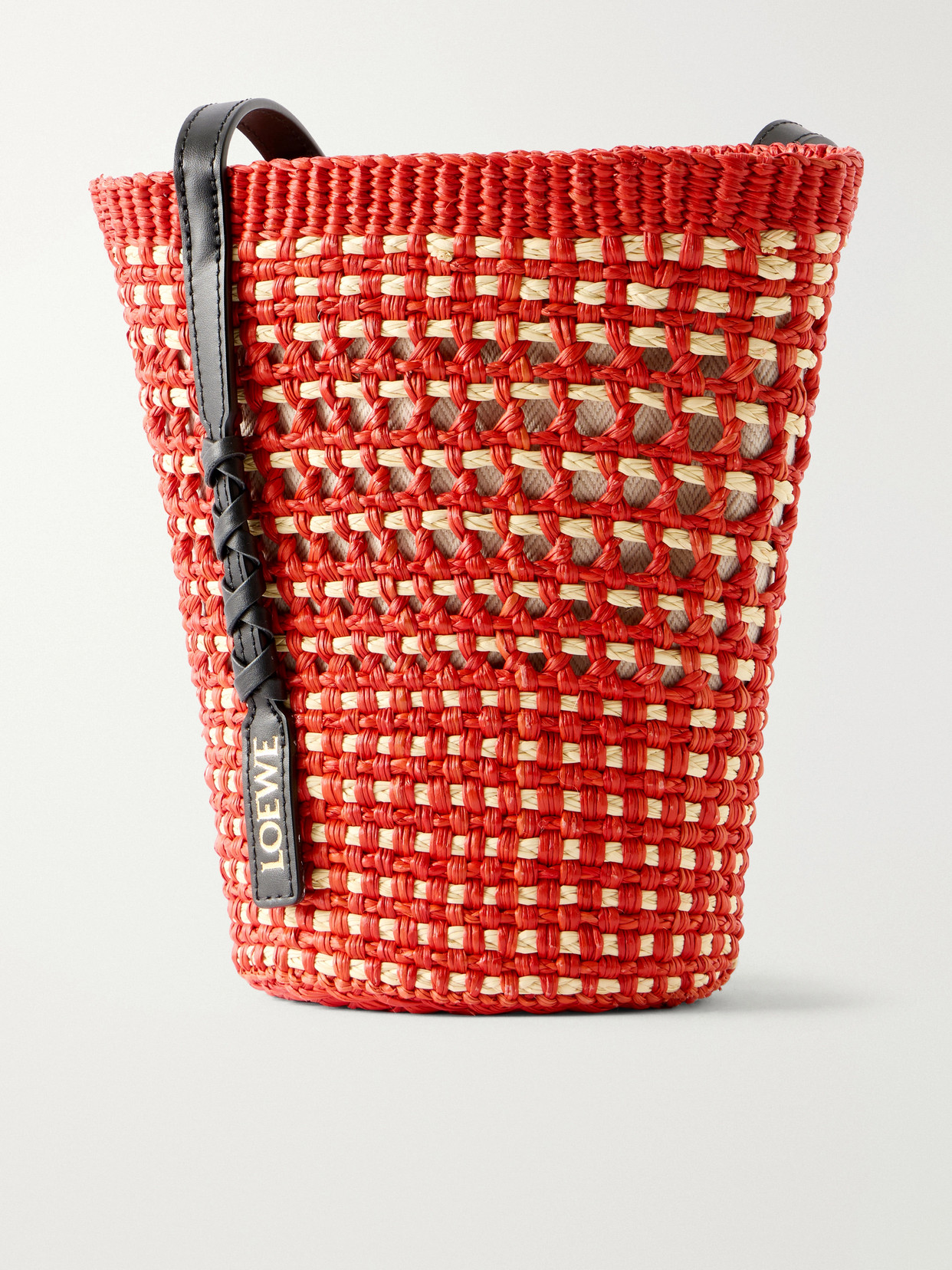 + Paula'S Ibiza Braid Leather-Trimmed Raffia Shoulder Bag