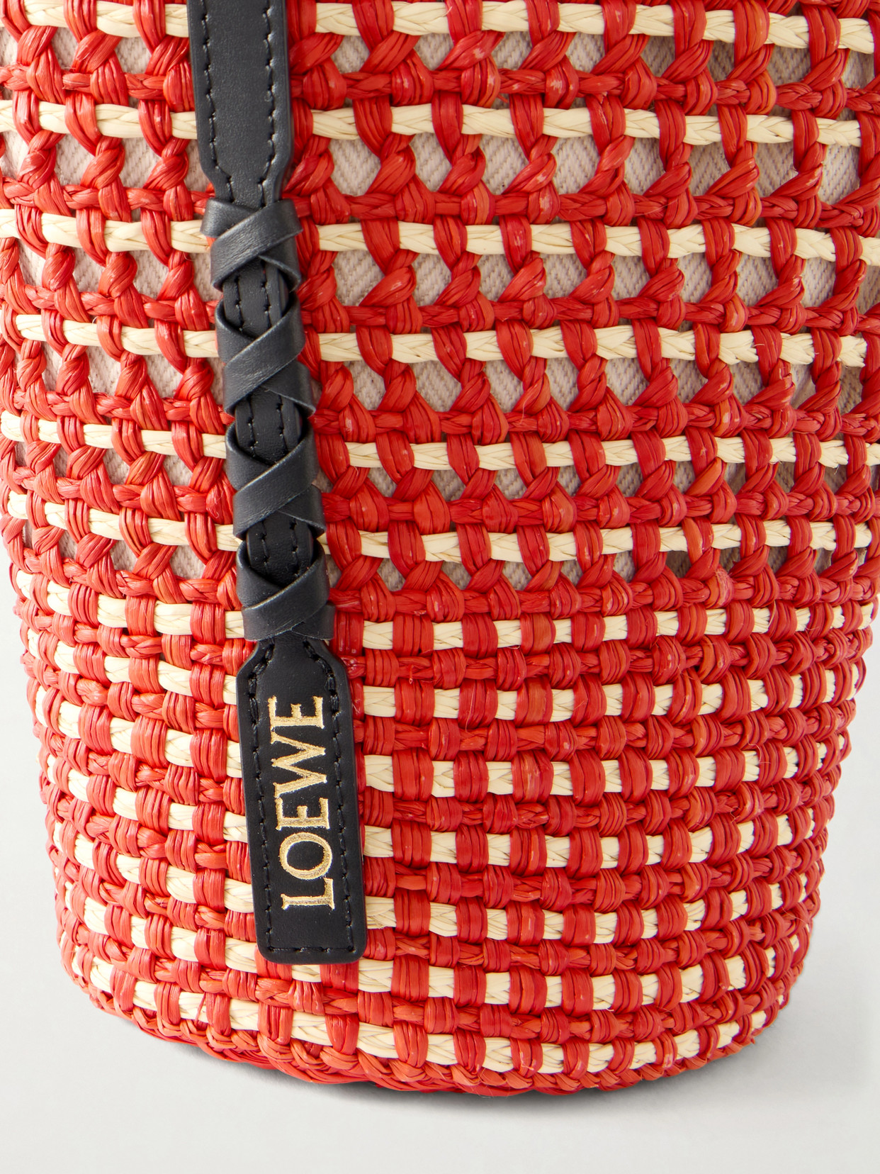 + Paula'S Ibiza Braid Leather-Trimmed Raffia Shoulder Bag