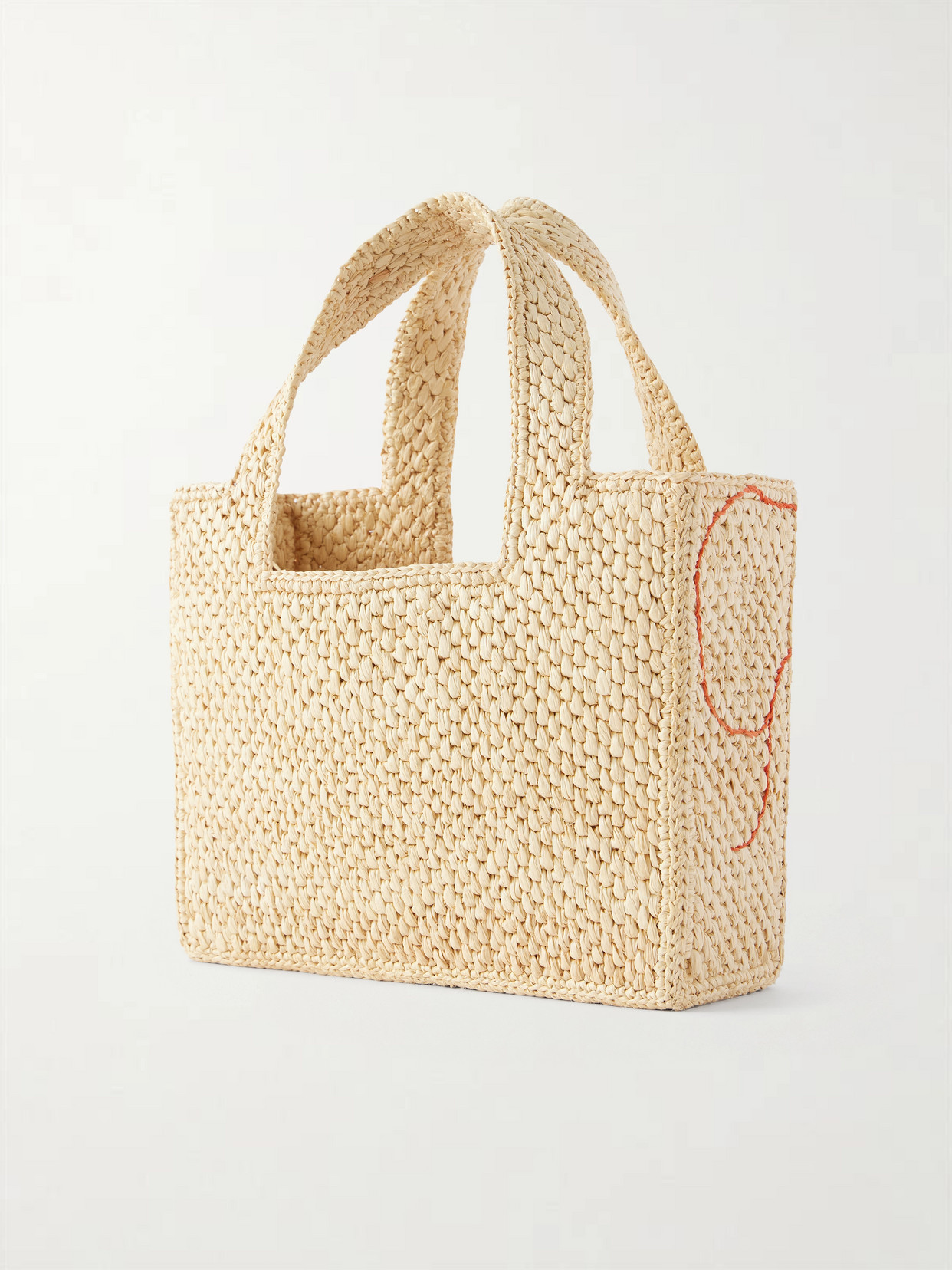 + Paula'S Ibiza Embroidered Raffia Tote