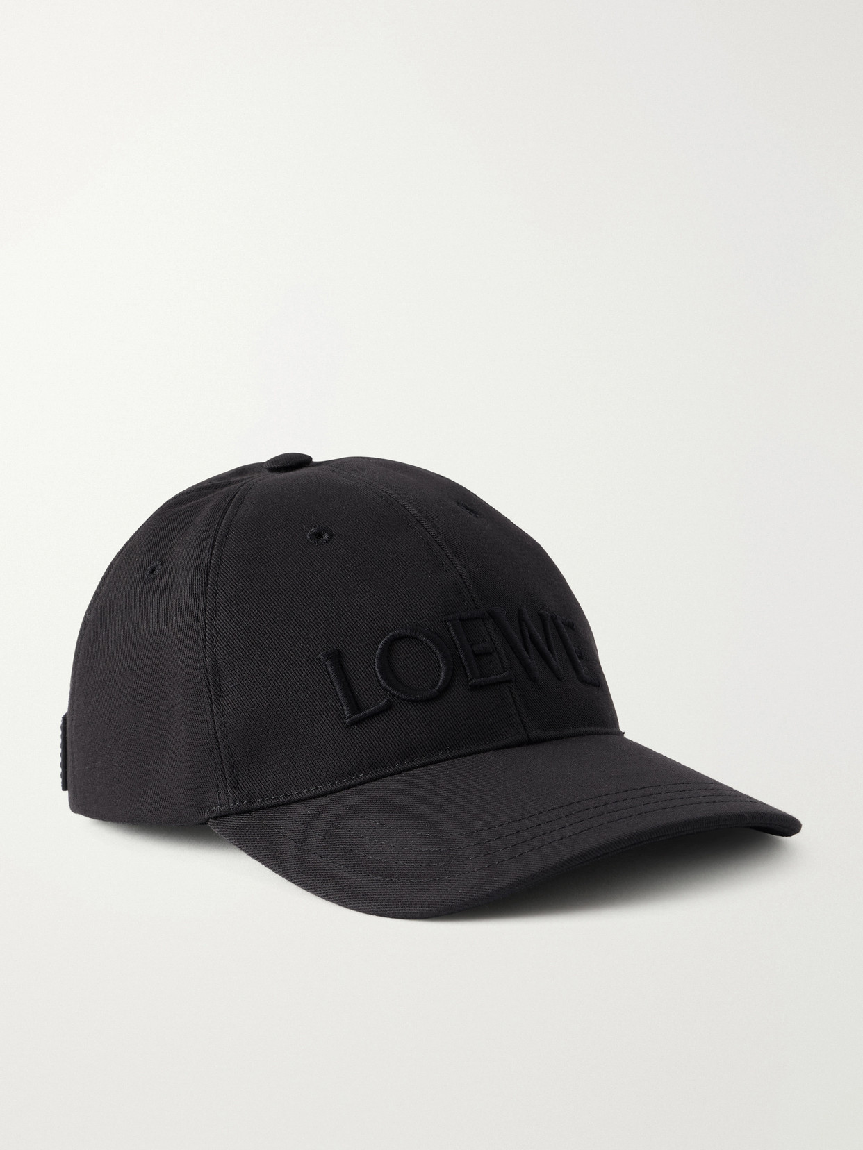 Loewe + Paula's Ibiza Logo-embroidered Cotton-twill Cap In Black