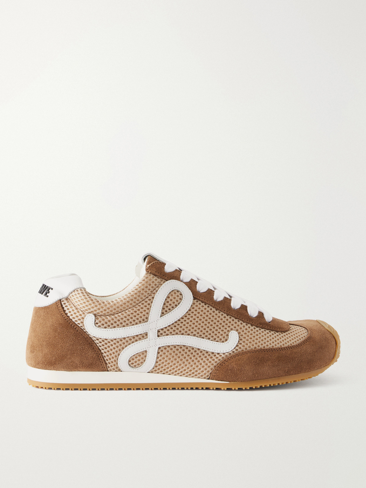 LOEWE - Ballet Runner 2.0 Logo-appliquéd Suede-trimmed Mesh Sneakers - Brown