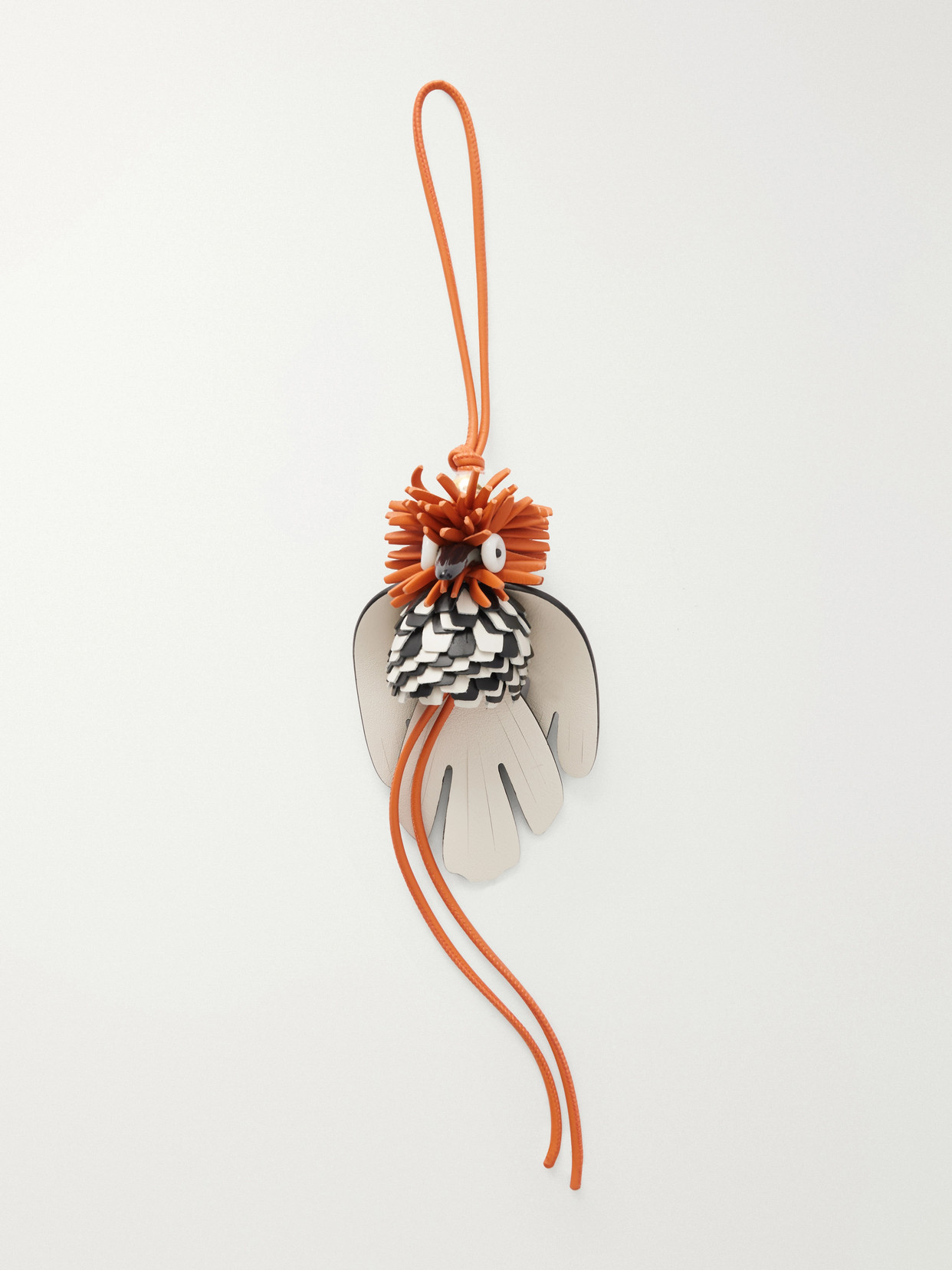 Loewe + Paula Ibiza Hoopoe Bird Leather Charm In Multi