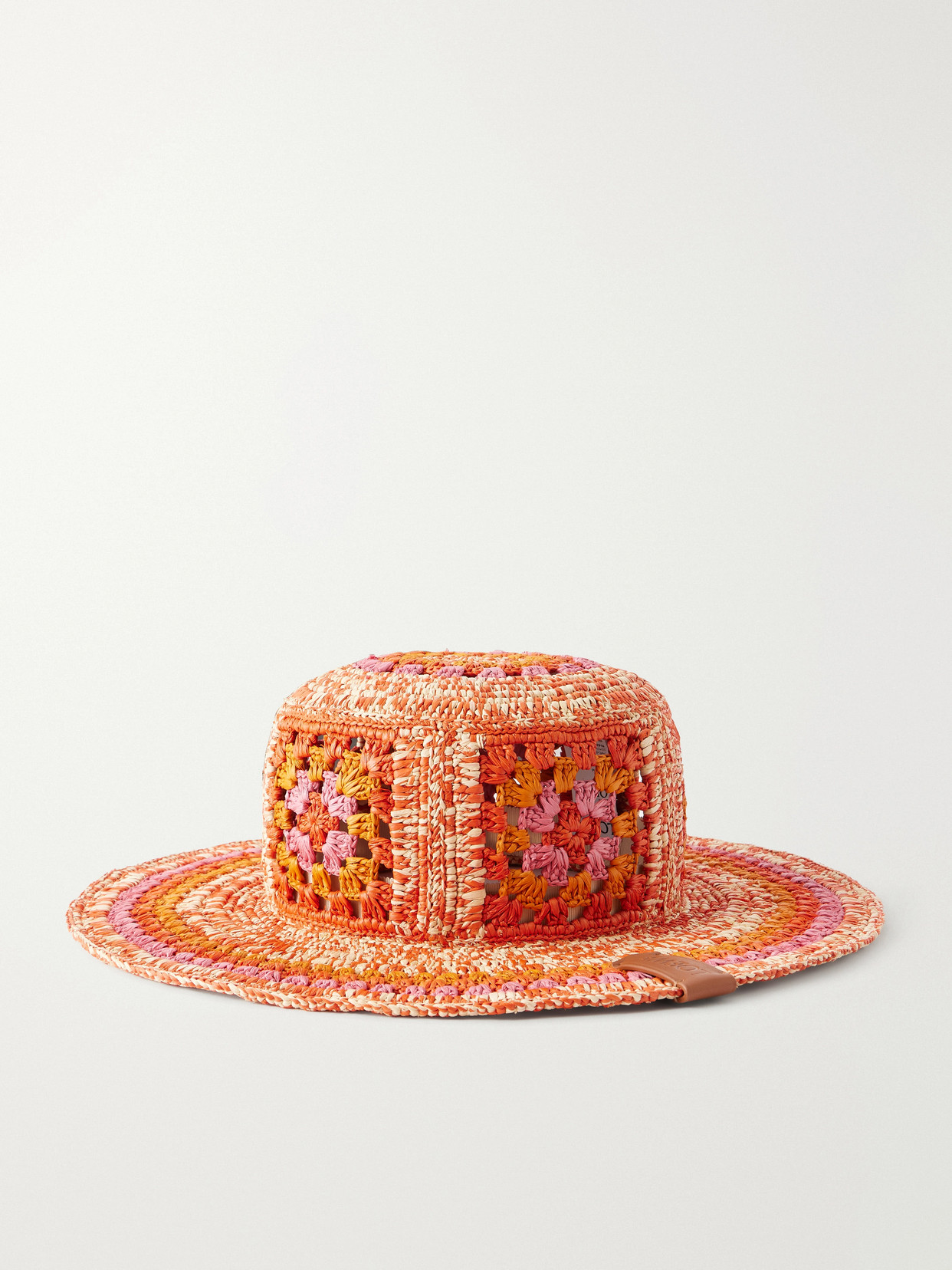 Loewe + Paula's Ibiza Crocheted Raffia Bucket Hat In Yellow