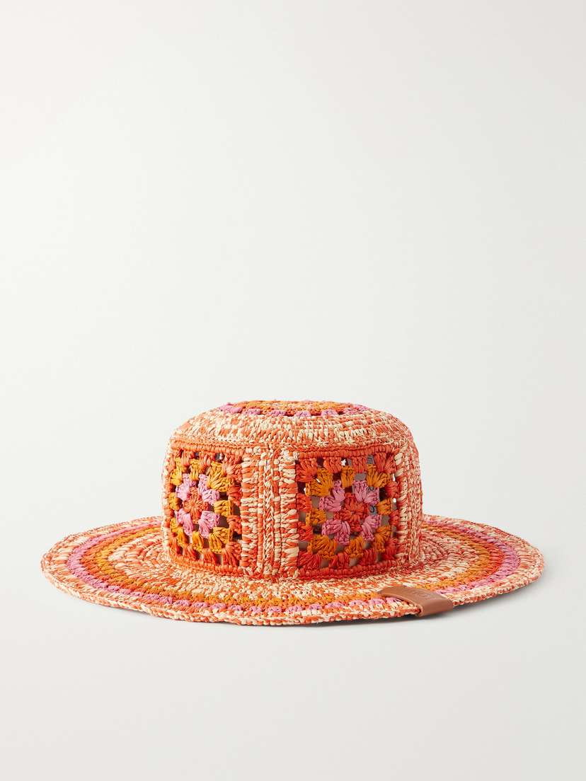 Loewe + Paula's Ibiza Crocheted Raffia Bucket Hat