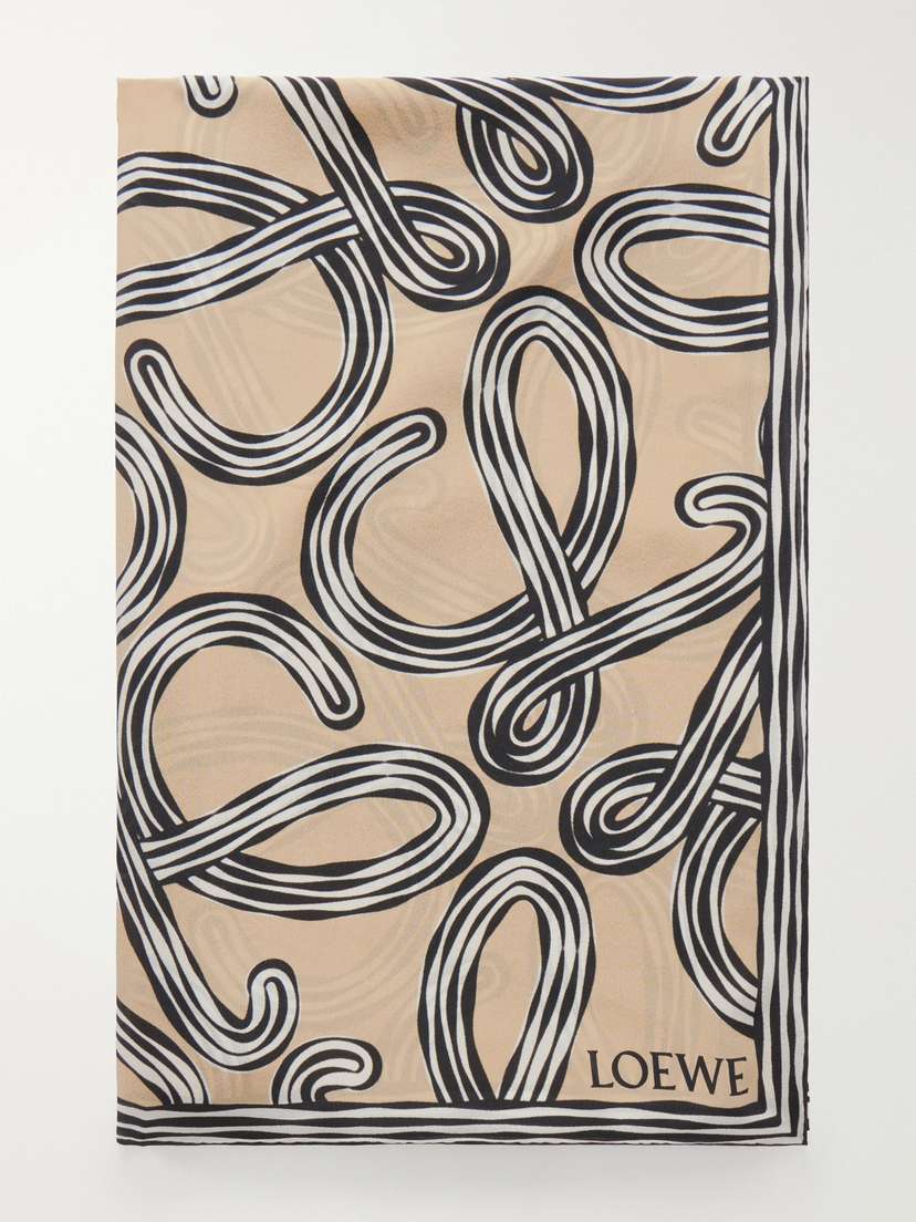 Loewe + Paula's Ibiza Printed Silk Scarf