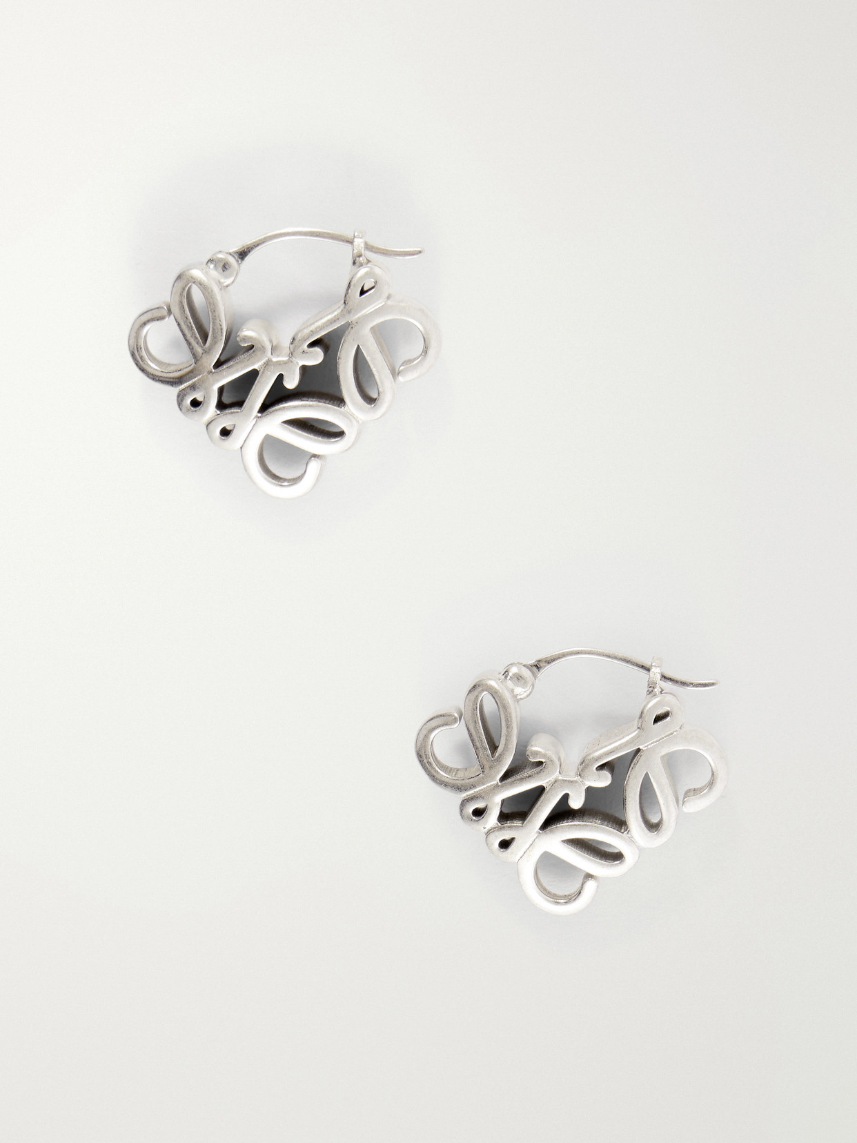 Loewe Anagram Bombé Sterling Silver Earrings