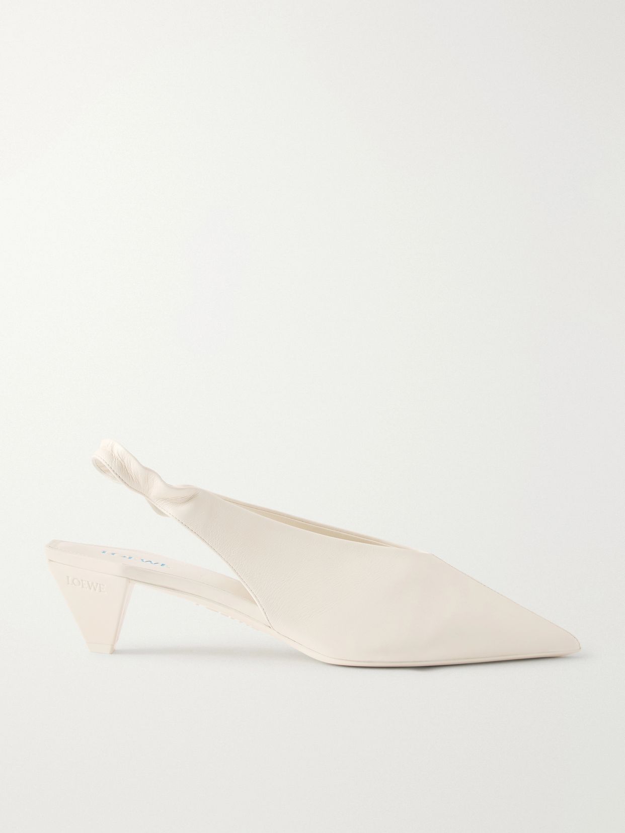 Origami Cubic 45 leather slingback pumps