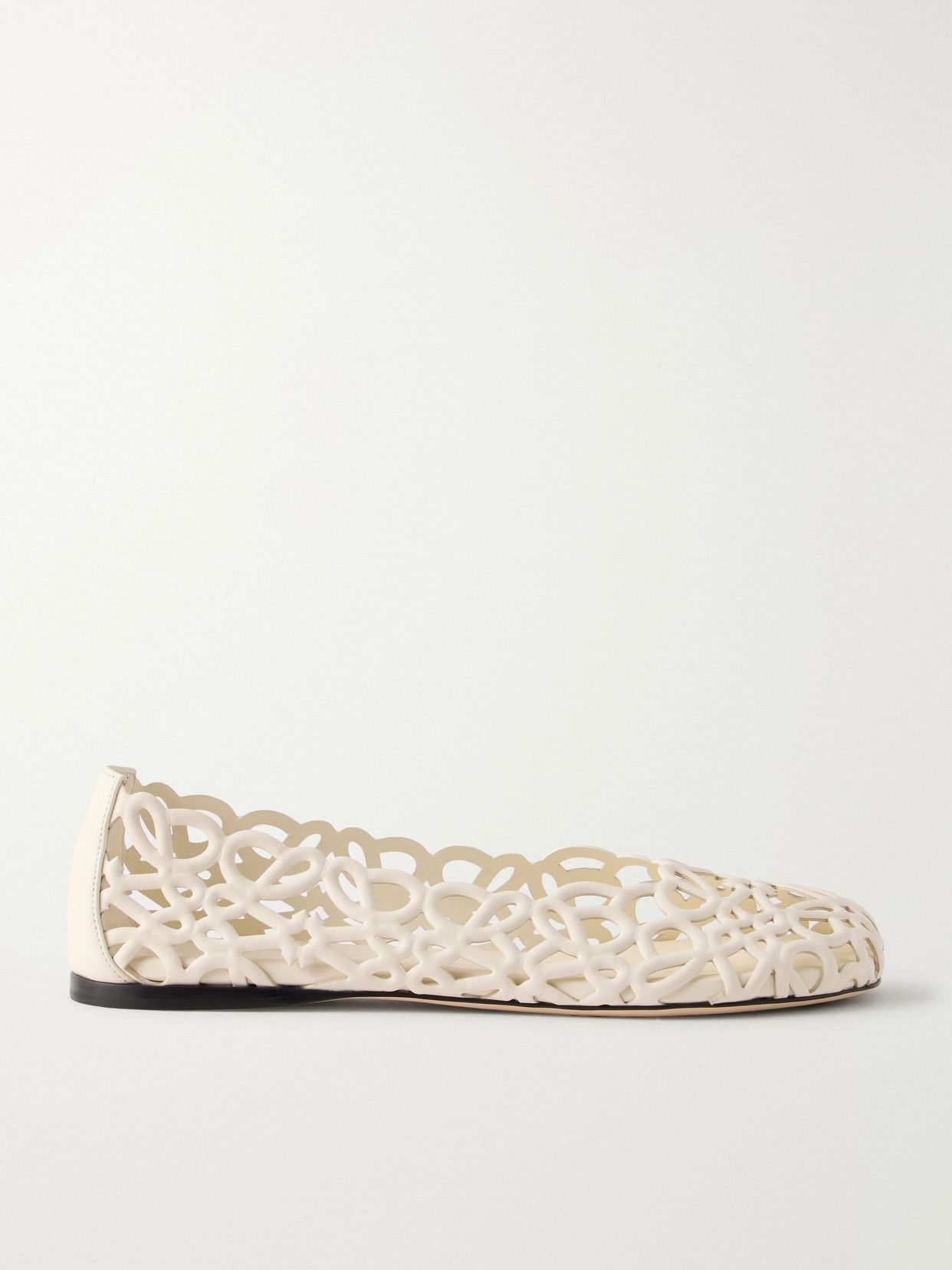LOEWE Petal Anagram leather ballet flats