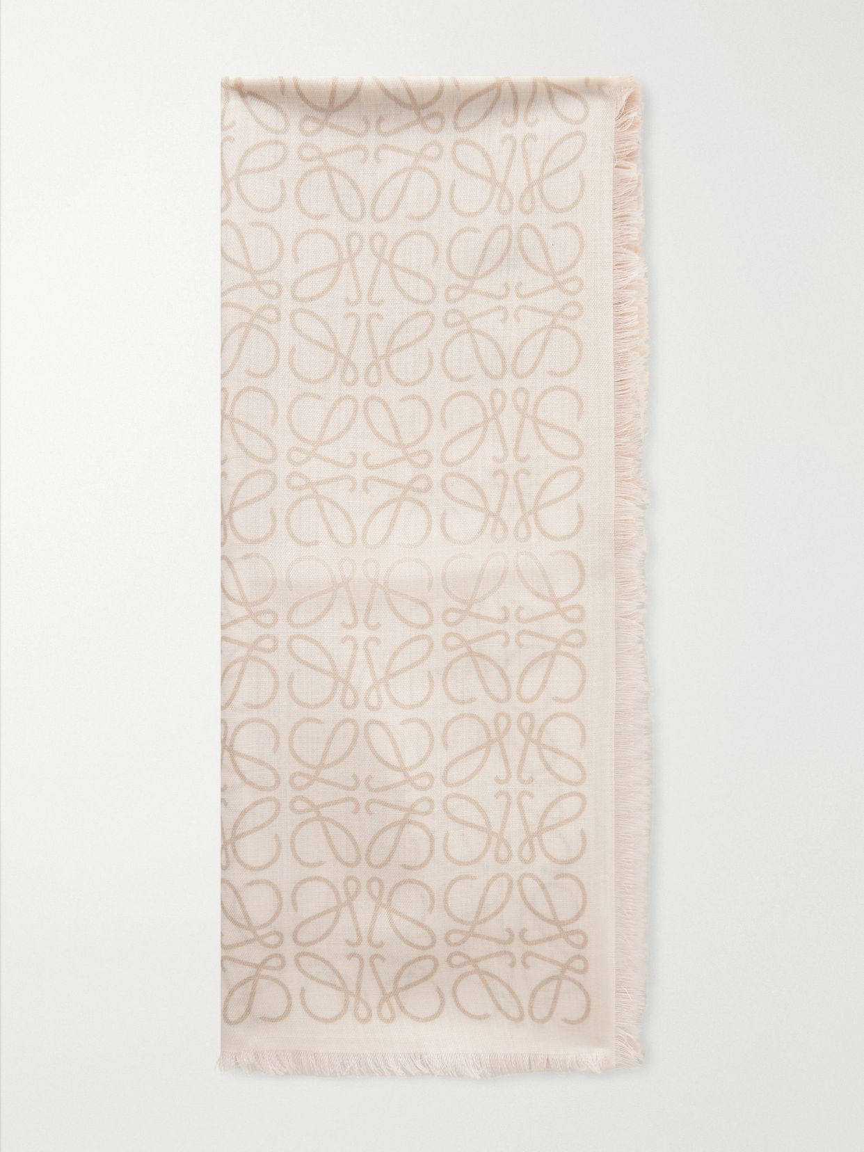 anagram intarsia wool silk and cashmere blend scarf