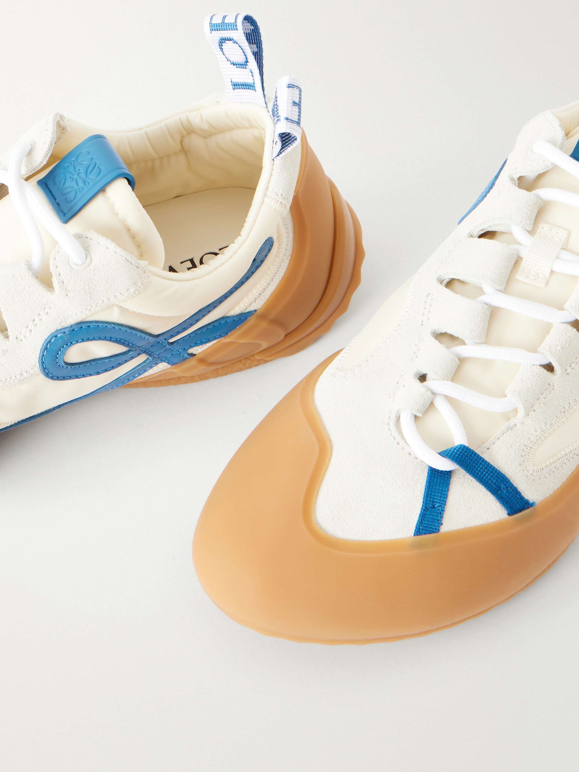 LOEWE Grip TPU and shell-trimmed suede sneakers | NET-A-PORTER