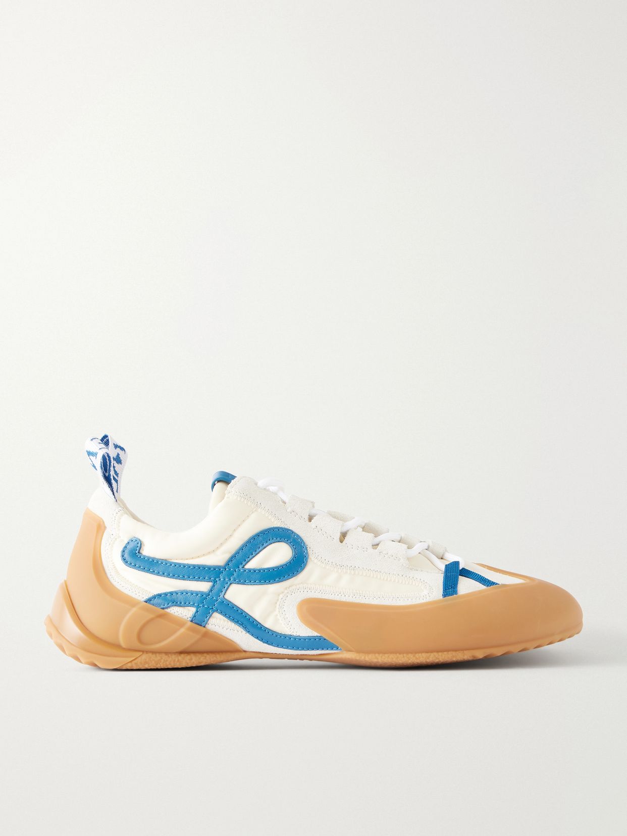 grip tpu and shell trimmed suede sneakers