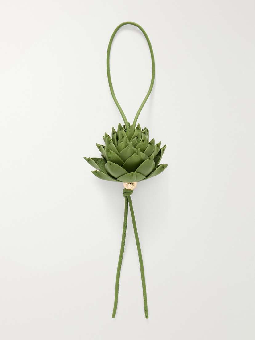 Loewe + Paula's Ibiza Artichoke Leather And Gold-tone Bag Charm