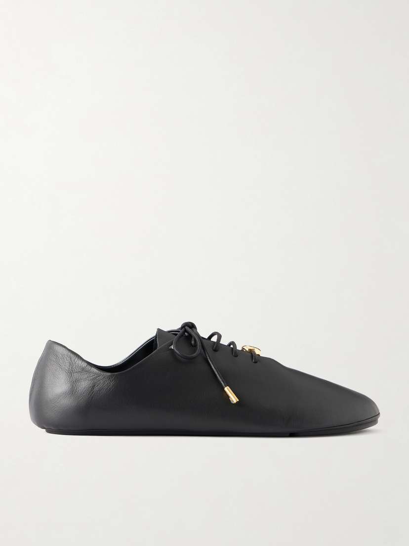 Loewe Pebble Embellished Leather Sneakers