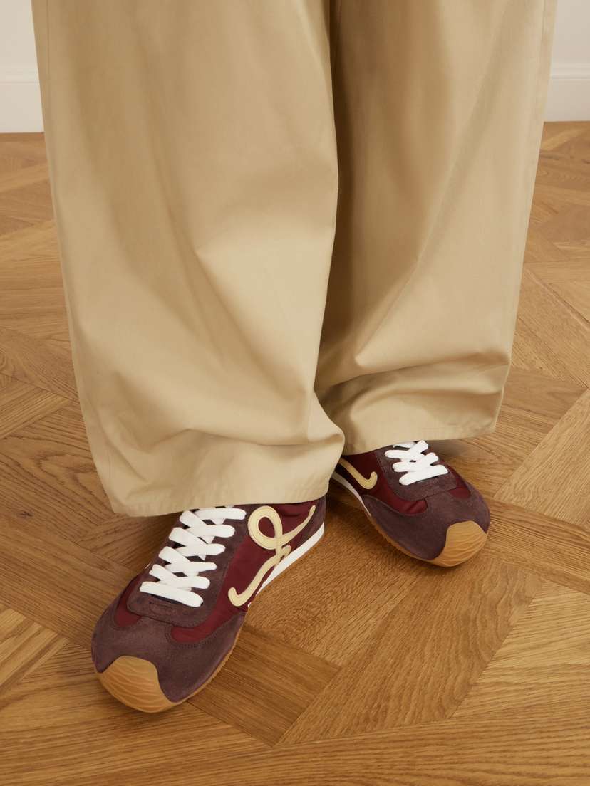 Loewe Ballet Runner 2.0 Logo-appliquéd Suede-trimmed Shell Sneakers | Thumbnail 2 Loewe Ballet Runner 2.0 Logo-appliquéd Suede-trimmed Shell Sneakers | Thumbnail 2