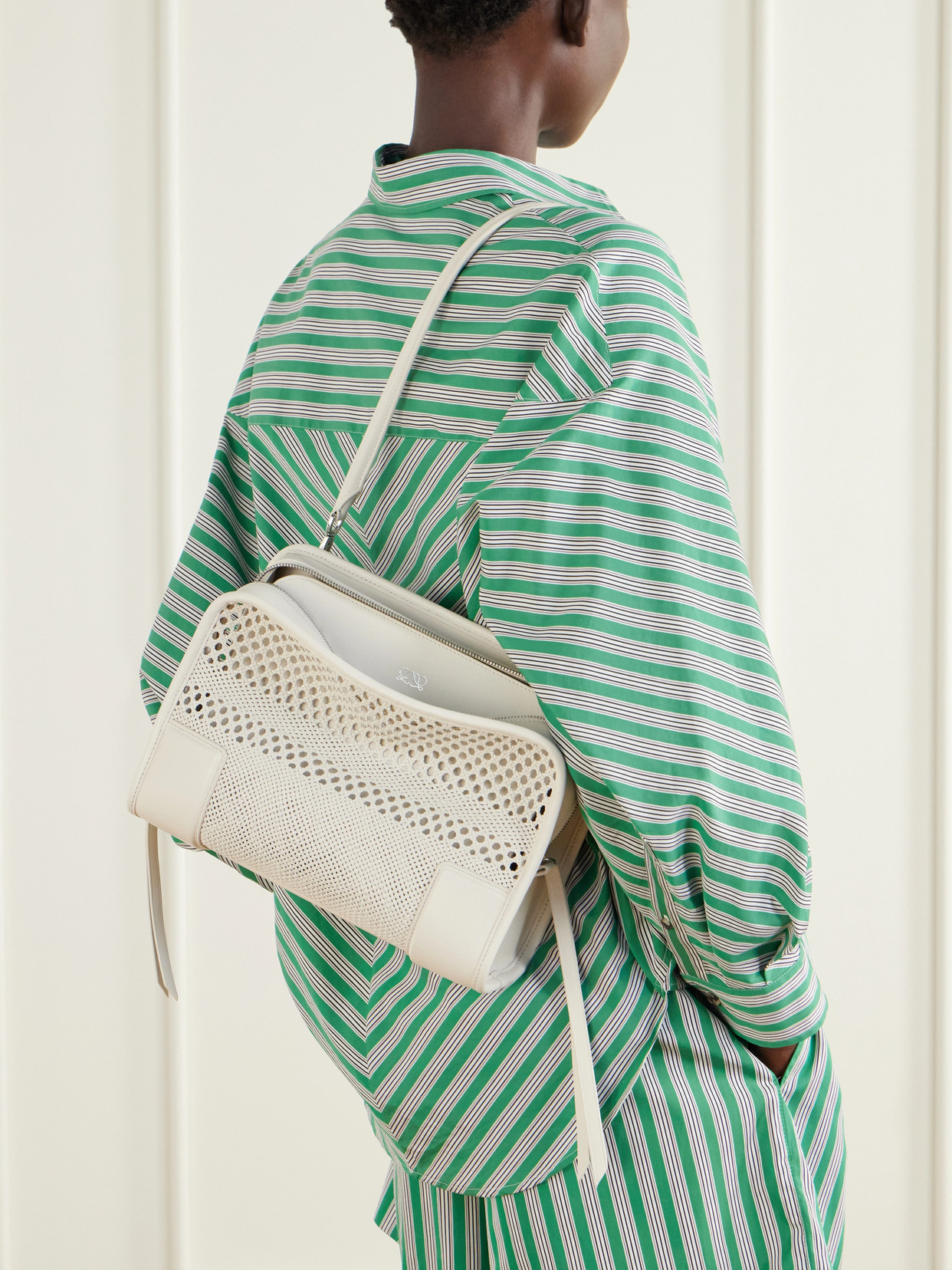 Amazona 180 Logo-Embossed Leather Tote