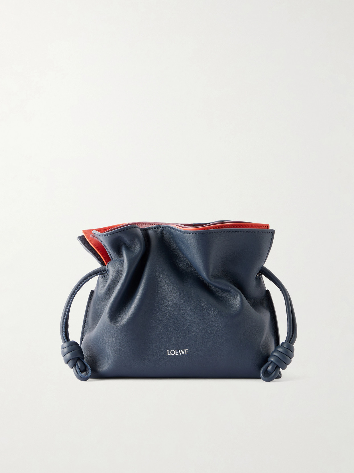 Loewe Flamenco Layers Mini Leather Clutch In Blue