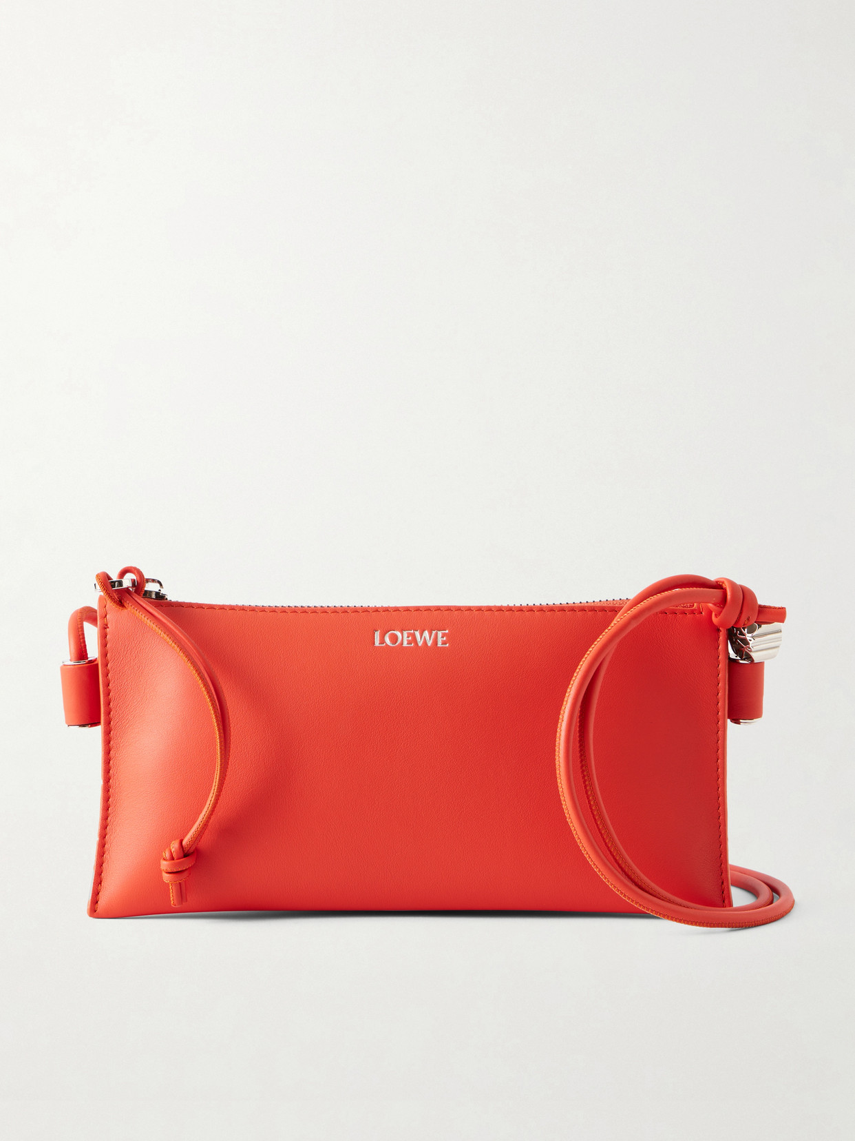 Loewe Joya Embellished Leather Shoulder Bag In Orange