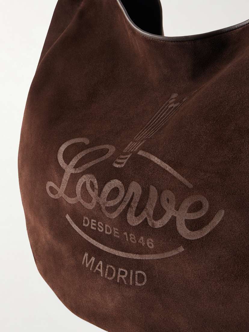 Loewe Logo-debossed Leather-trimmed Suede Tote | Thumbnail 5 Loewe Logo-debossed Leather-trimmed Suede Tote | Thumbnail 5