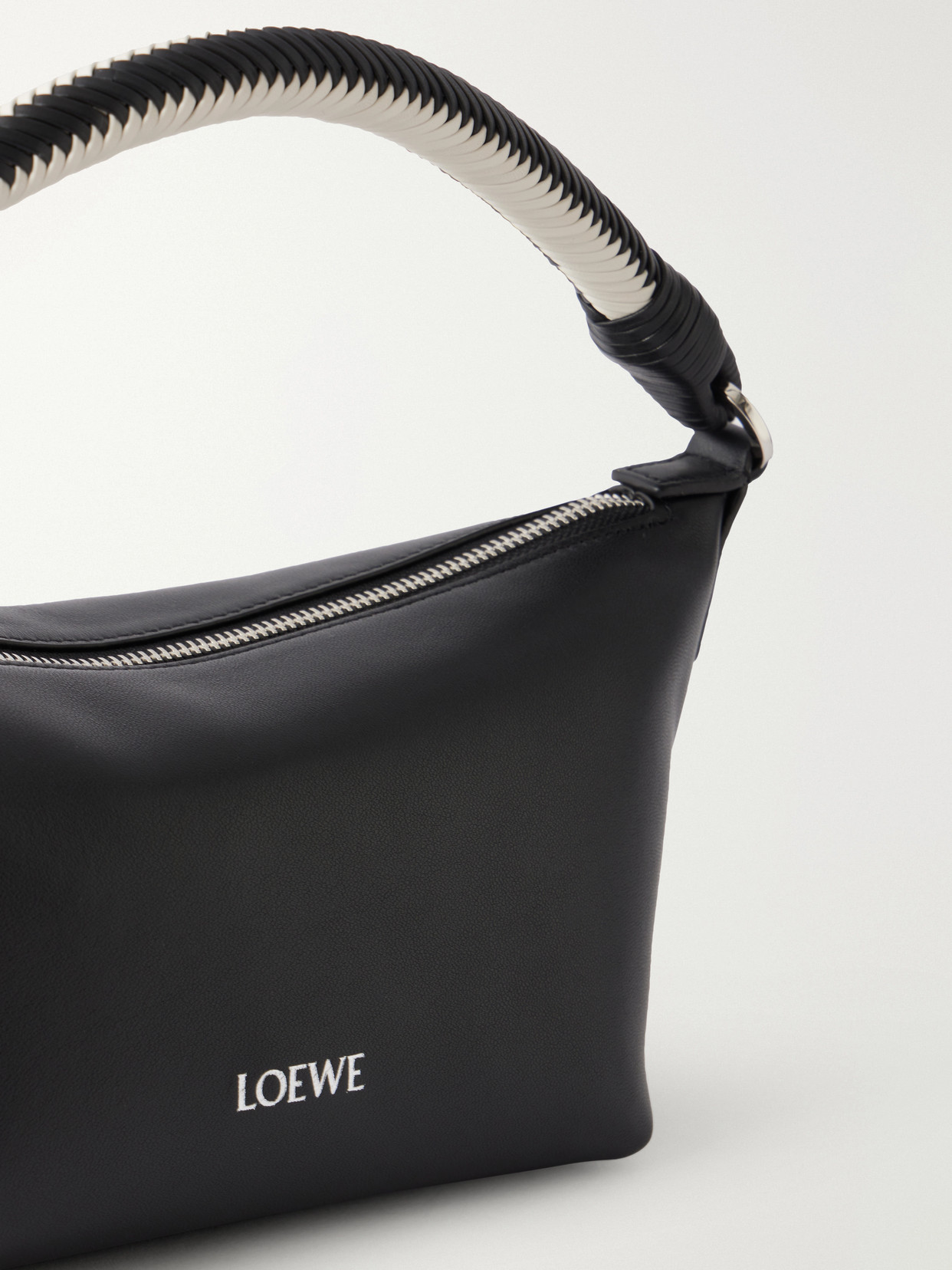 Loewe Cala Leather Shoulder Bag In Black