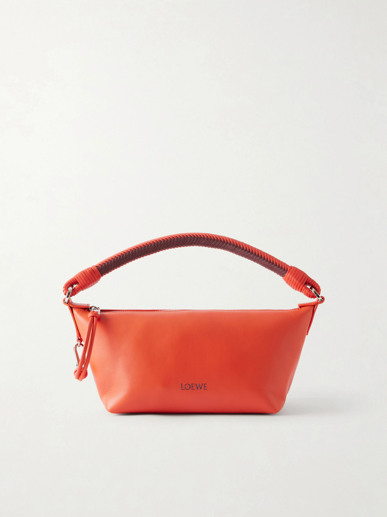 Loewe Cala Leather Shoulder Bag In Orange