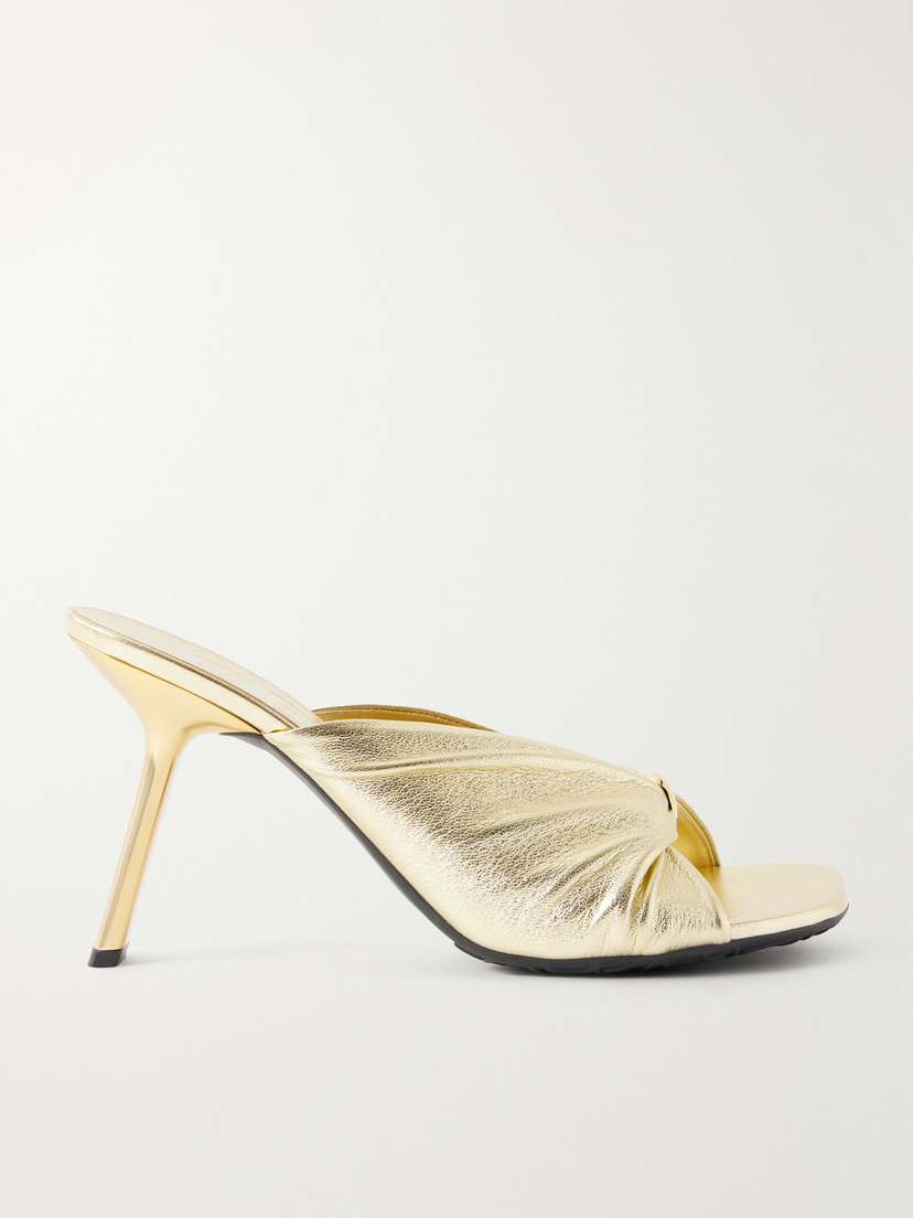 Loewe + Paula's Ibiza Metallic Leather Sandals