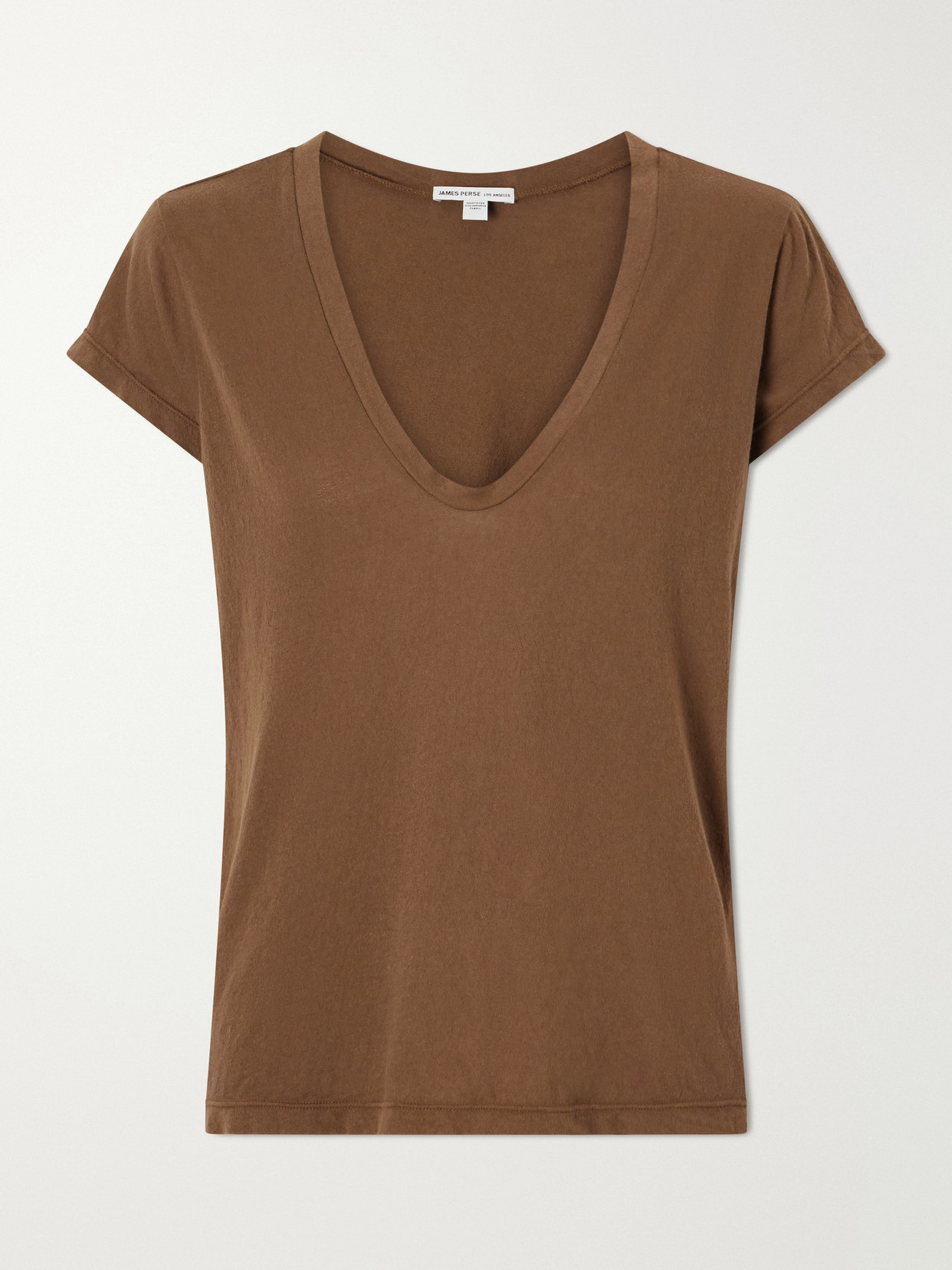 James Perse Cotton-jersey T-shirt In Brown