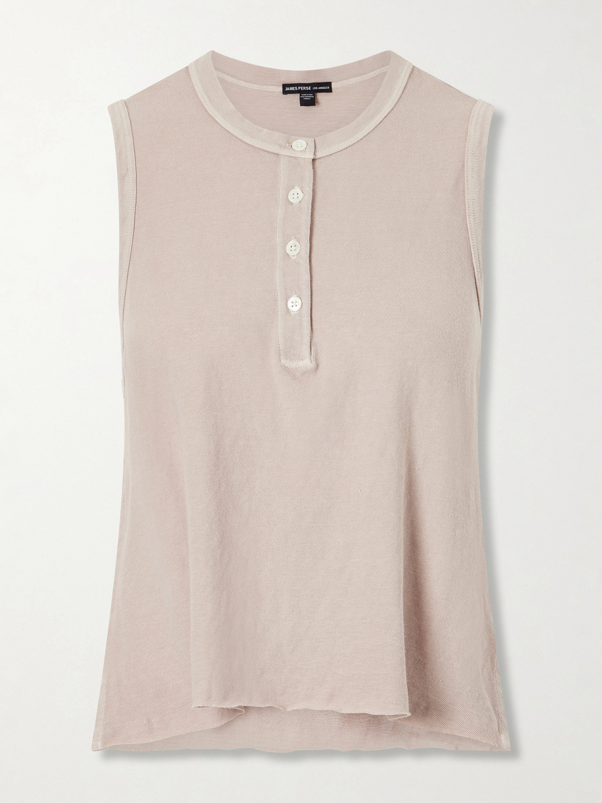 James Perse Cotton-piqué Tank In Brown