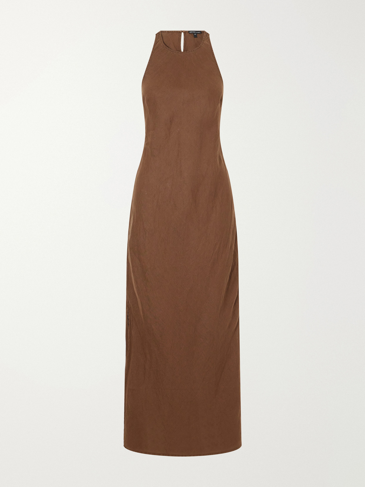 James Perse Linen Maxi Dress In Brown