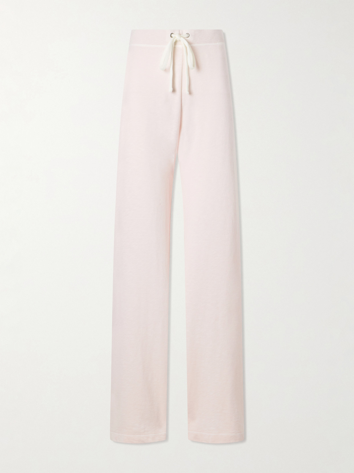James Perse Cotton-terry Wide-leg Track Pants In Pink